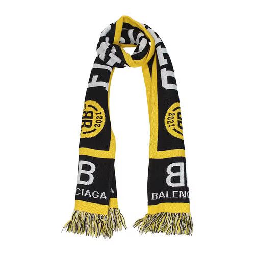 image of Balenciaga Ob1O1E0224 Size: Os Scarves The Simpson In Black & Yellow in Black/Yellow, Men's
