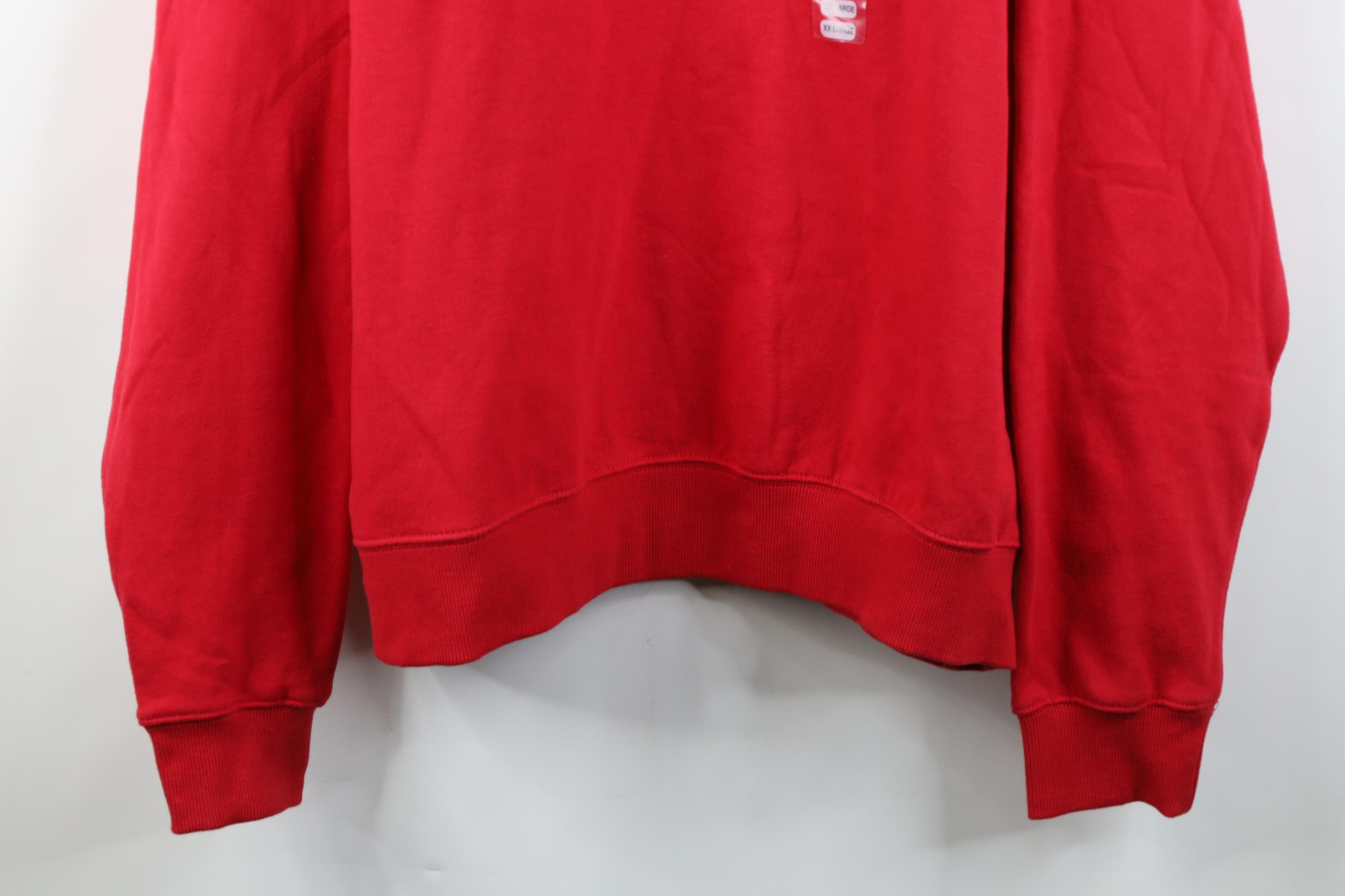 Vintage Deadstock Vintage 90s Streetwear Crewneck Sweatshirt Red Size US XXL / EU 58 / 5 - 3 Thumbnail