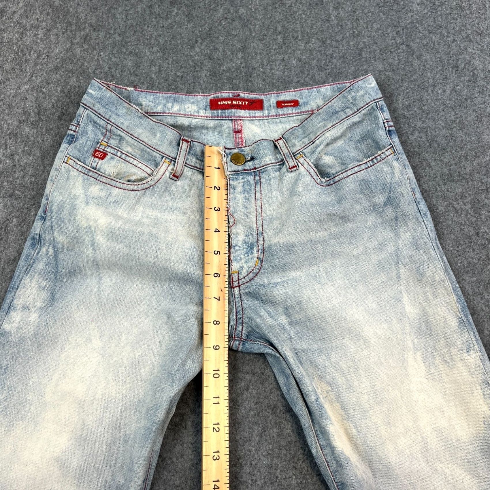 Miss Sixty Miss Sixty Jeans Slim Bootcut Womens 10 Blue Acid Wash 29 32 UK10 Low Rise Vintage Y2K Size 32" / US 10 / IT 46 - 5 Thumbnail