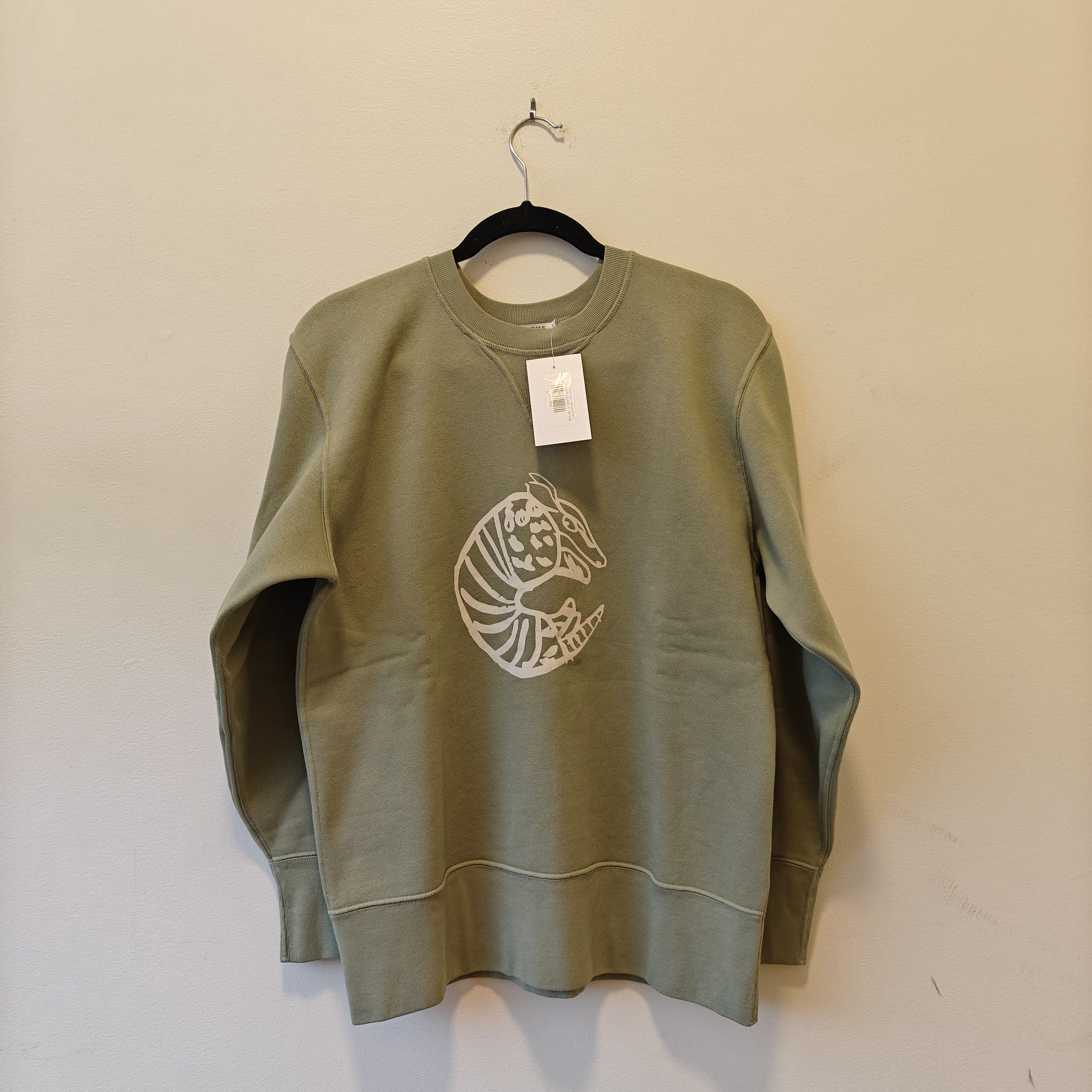 WYTHE NWT Armadillo print crewneck sweater $168 faded olive Size US S / EU 44-46 / 1 - 1 Thumbnail