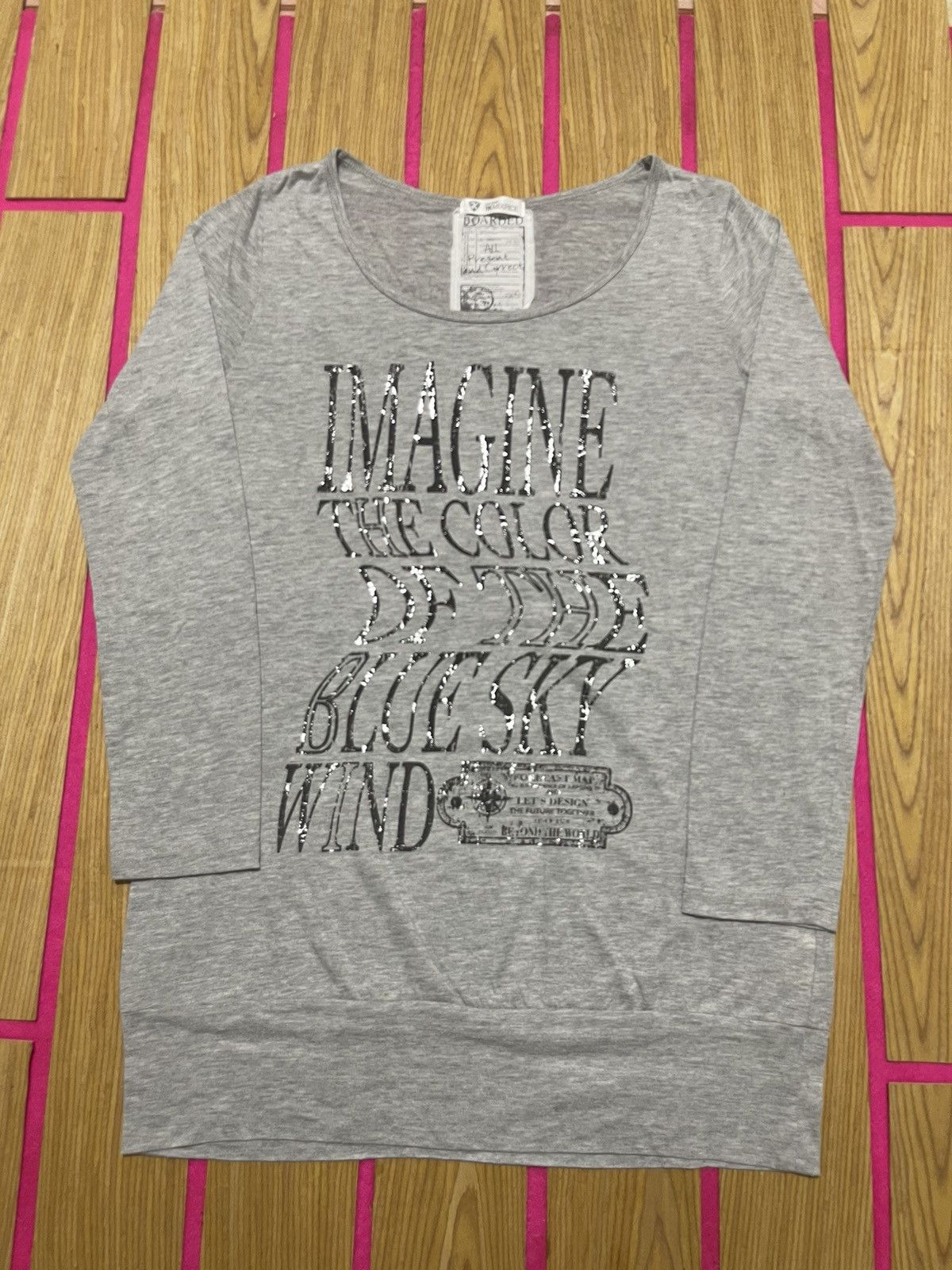If Six Was Nine Y2K BOARDED long sleeve t-shirt with screen printed text Size US M / EU 48-50 / 2 - 1 Thumbnail