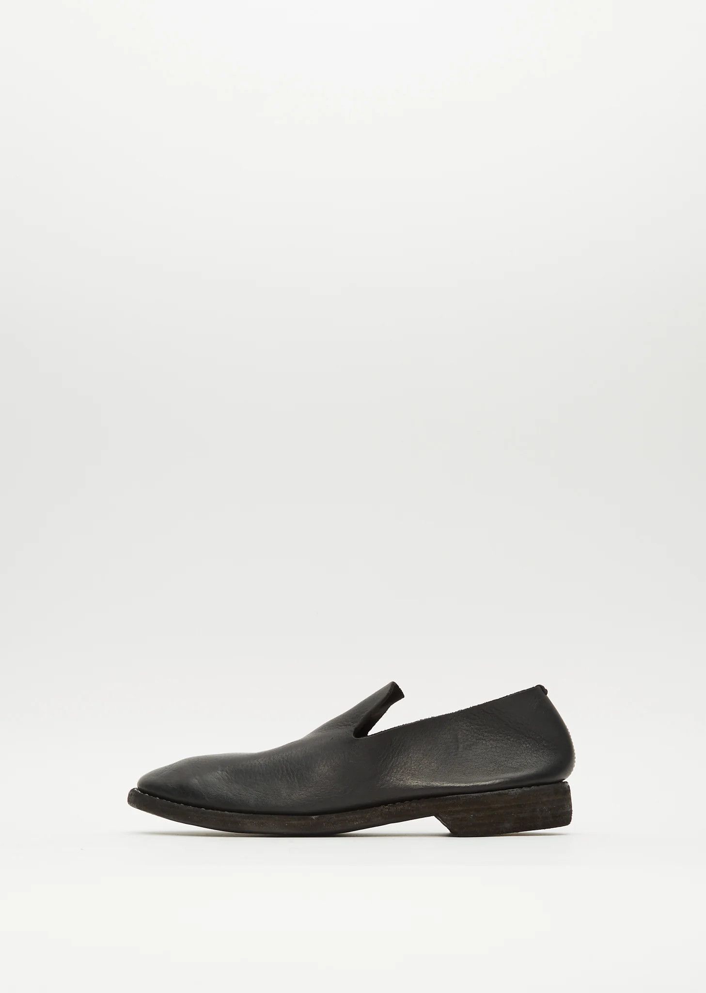 Guidi 100 Black Calf Loafer with Heel