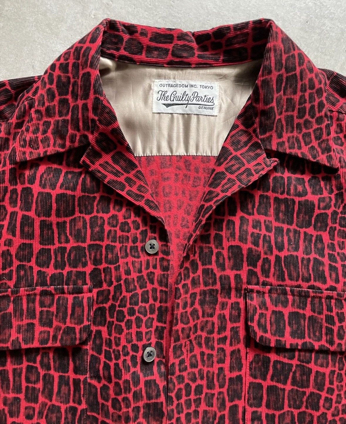 Wacko Maria Corduroy Shirt - Red Leopard Size US L / EU 52-54 / 3 - 2 Thumbnail