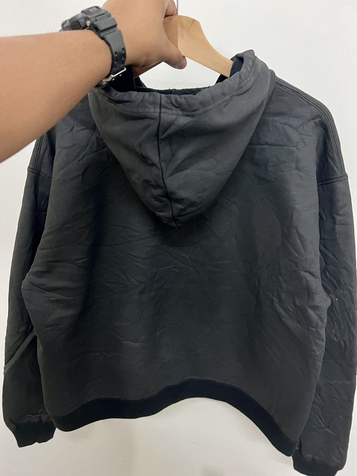 A.P.C. A.P.C BLACK WAX HOODIE SWEATSHIRT Size US L / EU 52-54 / 3 - 16 Thumbnail