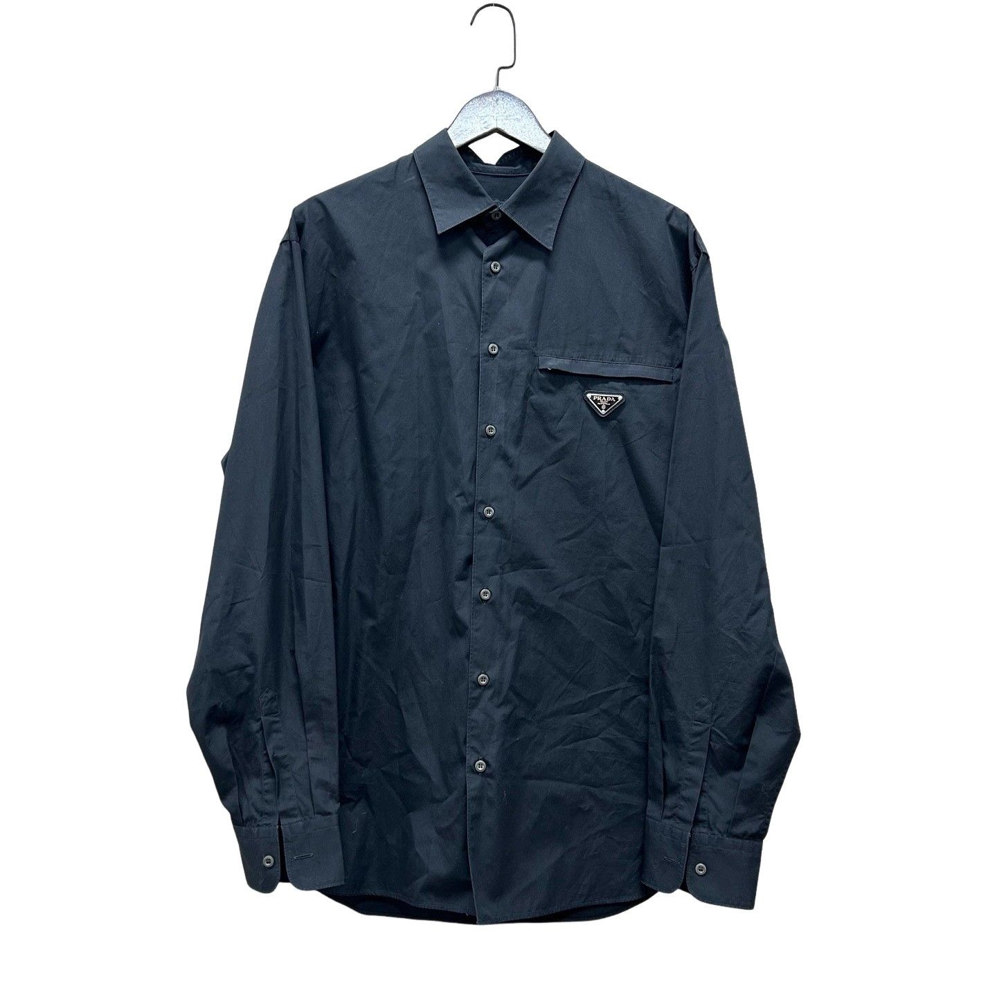 Prada Prada Metal Logo Button Up Shirt Size L Size US L / EU 52-54 / 3 - 1 Thumbnail