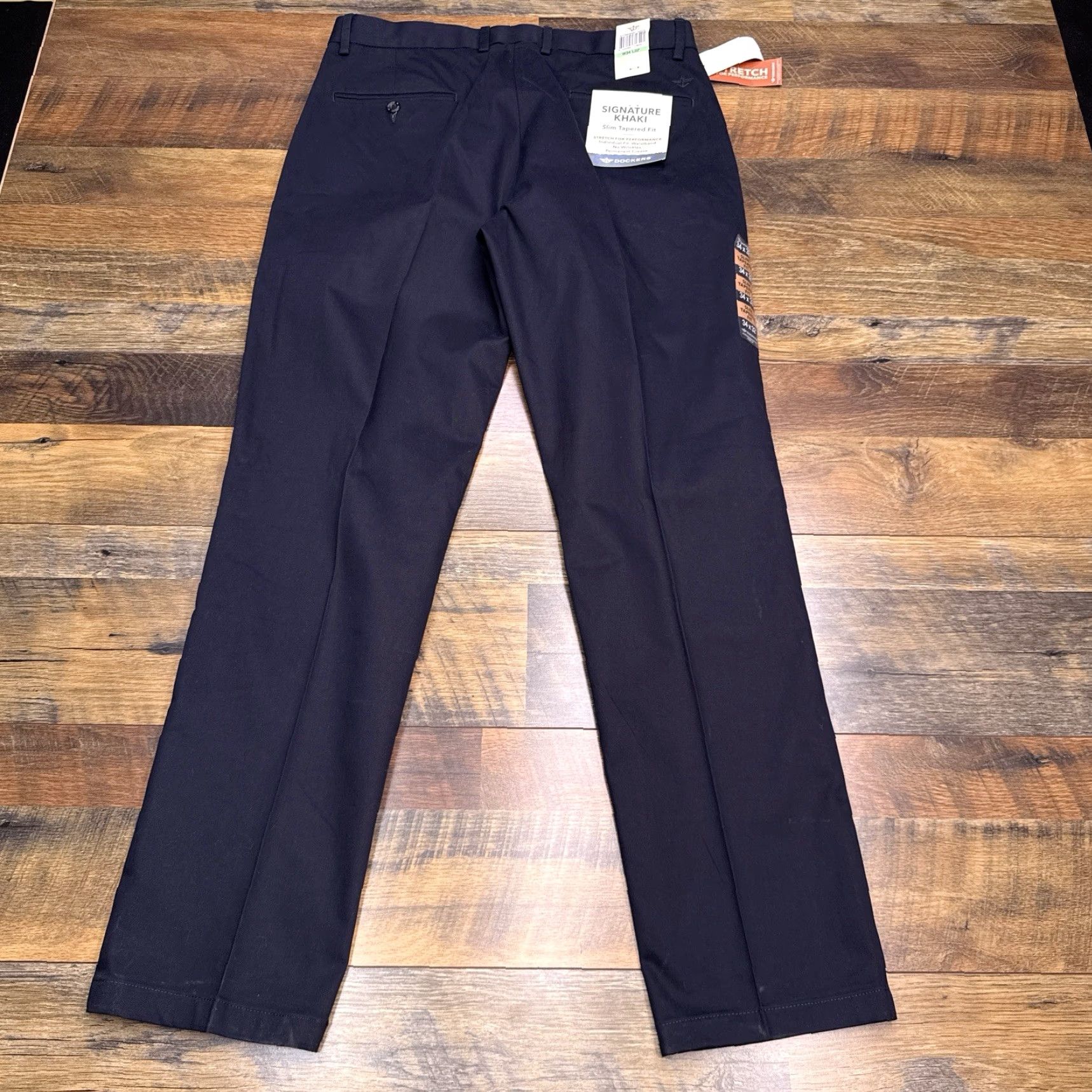 Dockers DOCKERS Easy Khaki Pants Mens 34x32 Navy Blue Slim Fit Tapered Stretch New Size US 34 / EU 50 - 3 Thumbnail