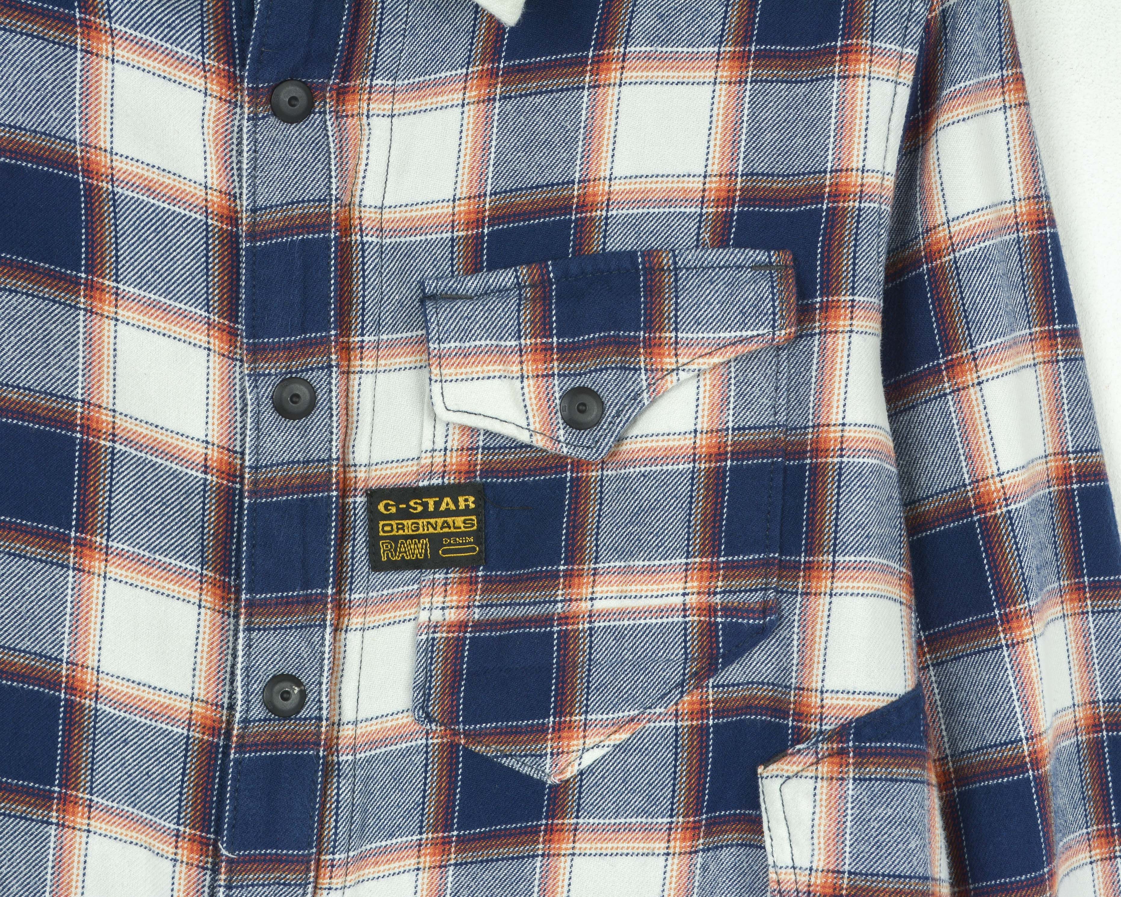 G-Star 'Marshall Windsor Shirt' Man's S Long Sleeved Plaid Cotton Size US S / EU 44-46 / 1 - 4 Thumbnail