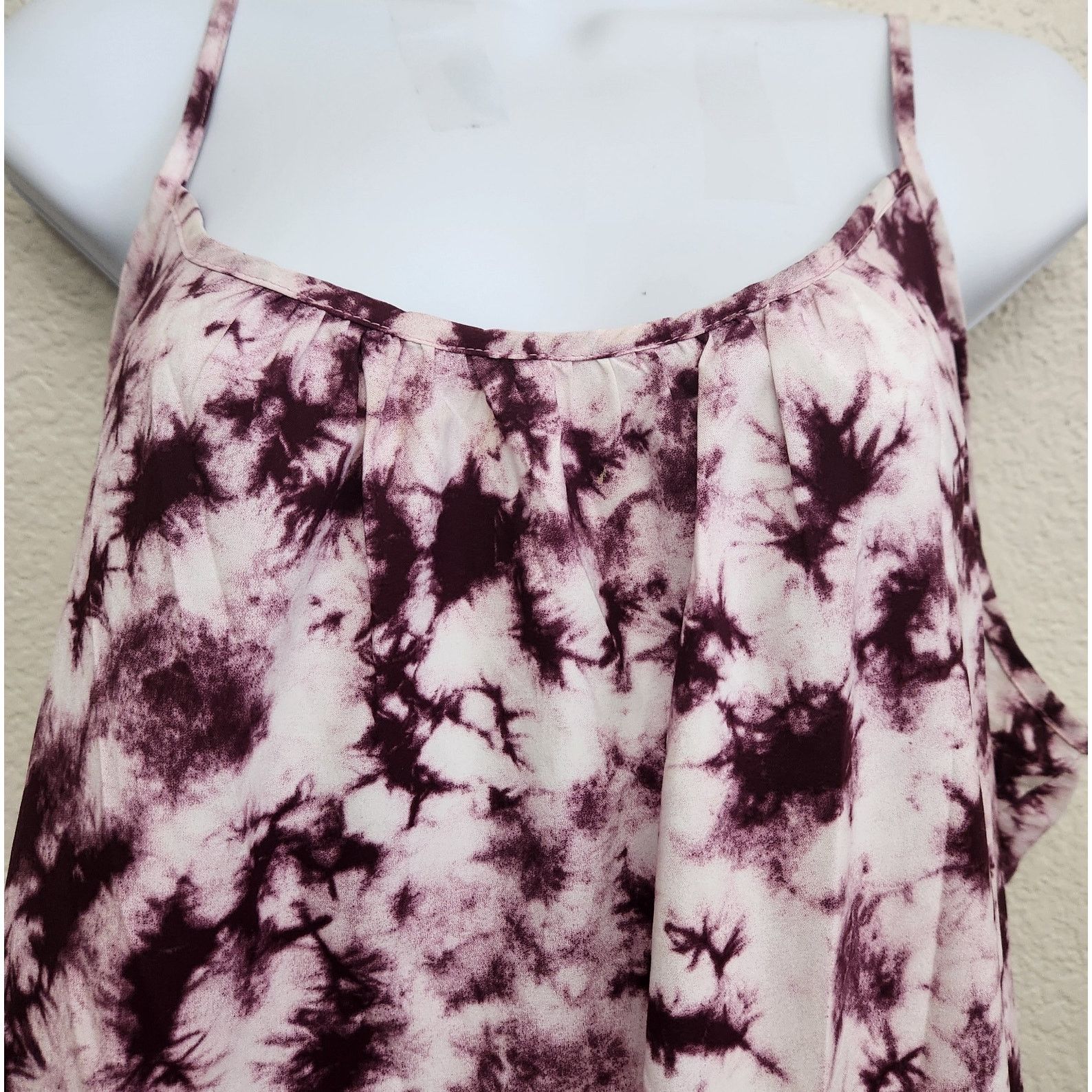 Faded Glory Faded Glory Purple White Tie Dye Spaghetti Strip Top XXL 20W Size XXL / US 16-18 / IT 52-54 - 2 Thumbnail