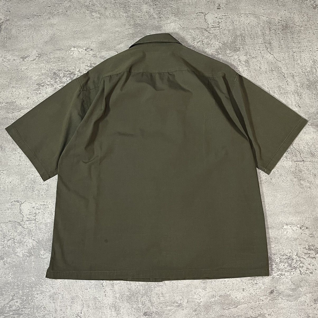 monkey time Monkey Time Relax Double Pocket Open Collar Shirt - Olive Size US M / EU 48-50 / 2 - 2 Thumbnail