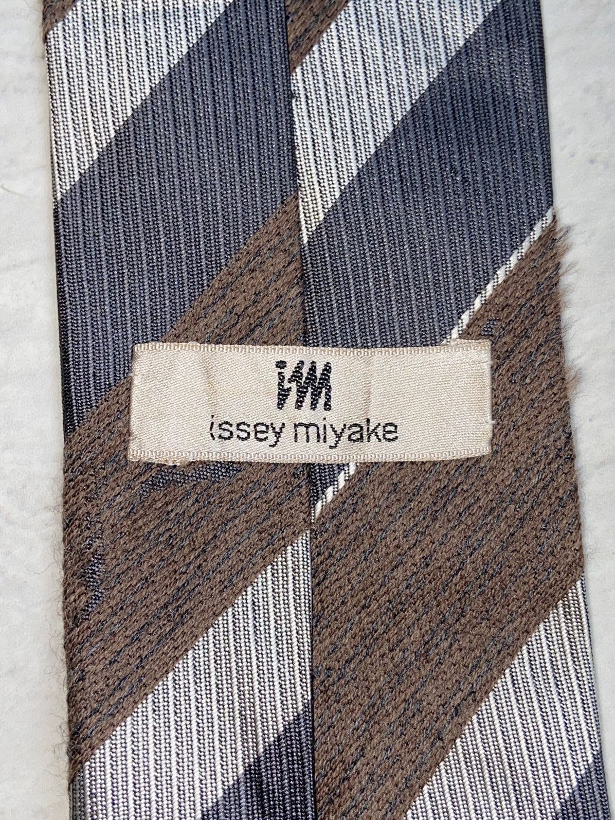 Issey Miyake IM Issey Miyake Striped Tie Size ONE SIZE - 5 Thumbnail