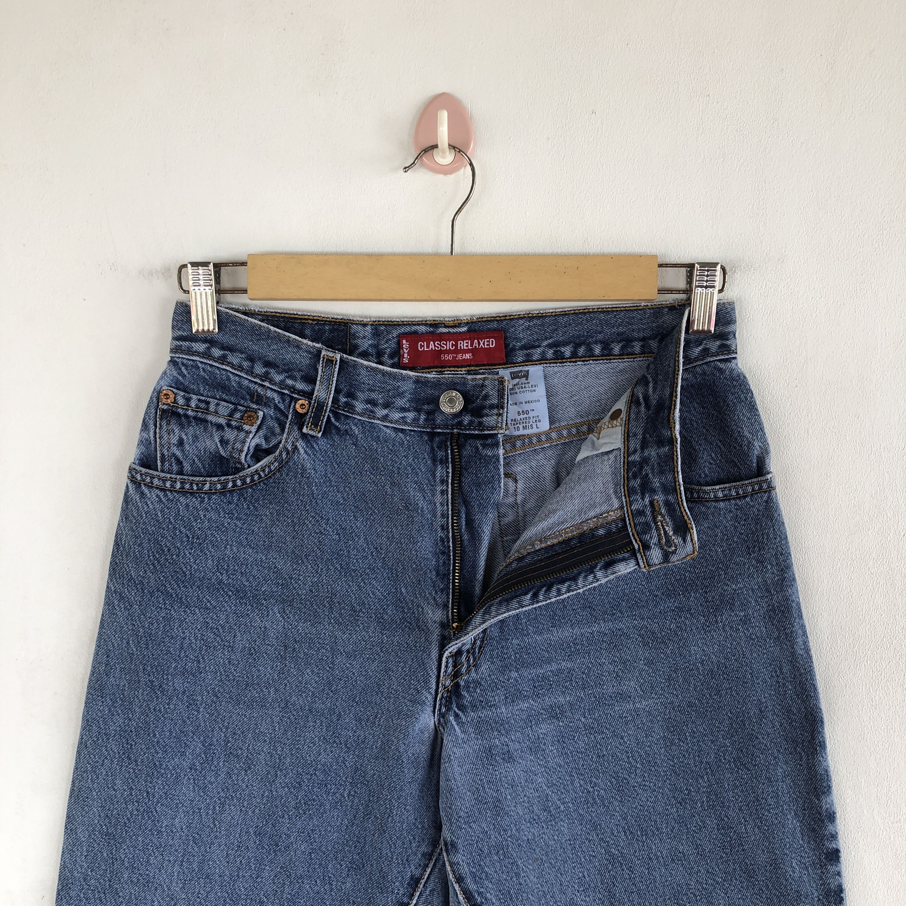 Levi's Vintage Levi's 550 Jeans Baggy Tapered Levis Sun Faded Denim Size 26" / US 2 / IT 38 - 6 Thumbnail