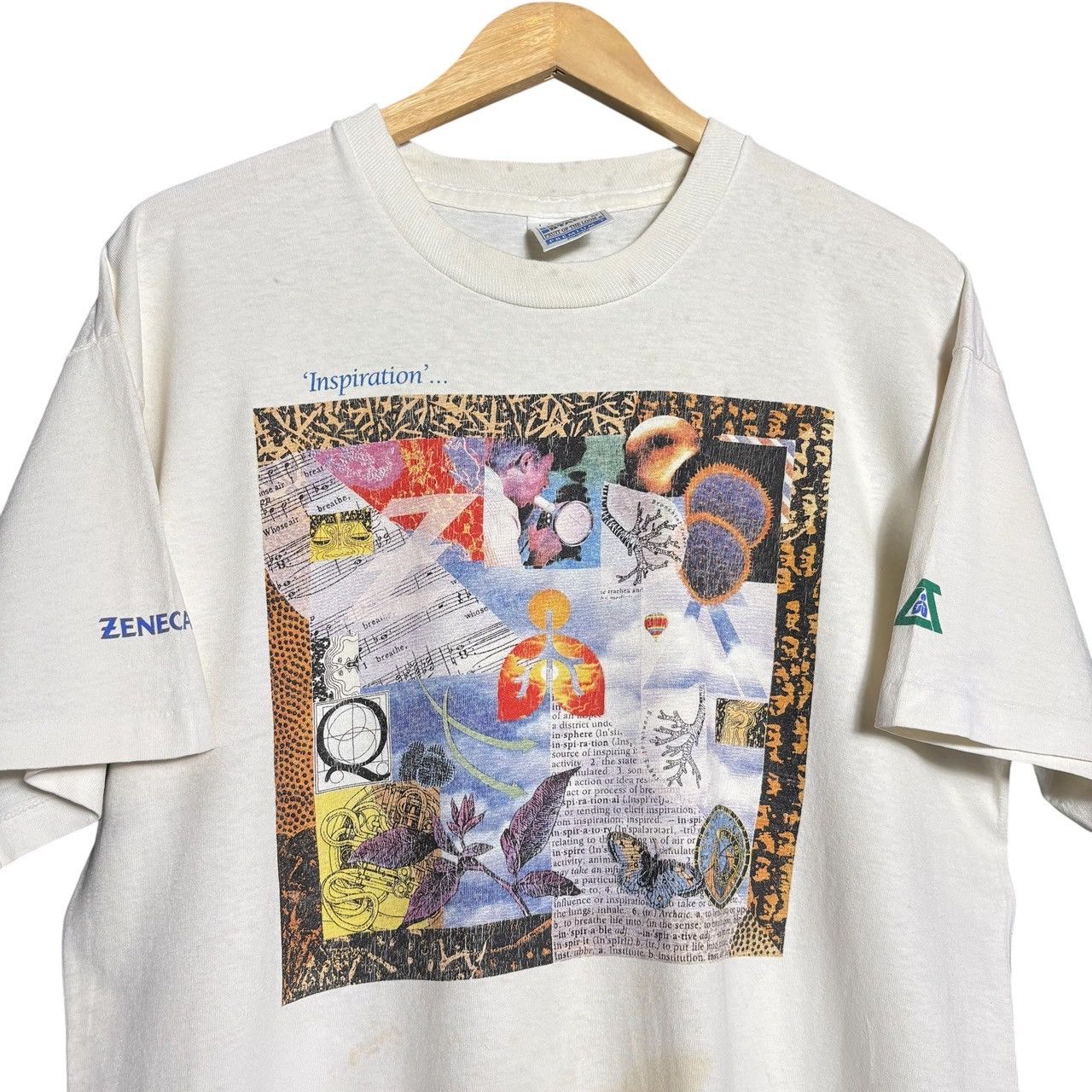 Vintage 90s Zeneca Breath Artwork Graphic Tee / COVID