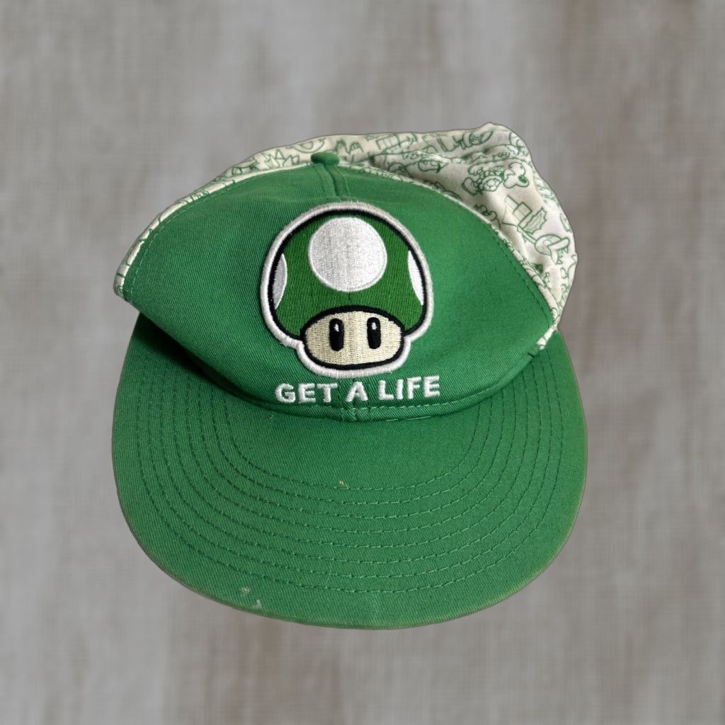 Nintendo Super Mario Baseball Cap Green Adult Used Fitted L/XL Hats Cap Unisex Nintendo Theme Retro Casual Baseball Cap Size ONE SIZE - 1 Thumbnail