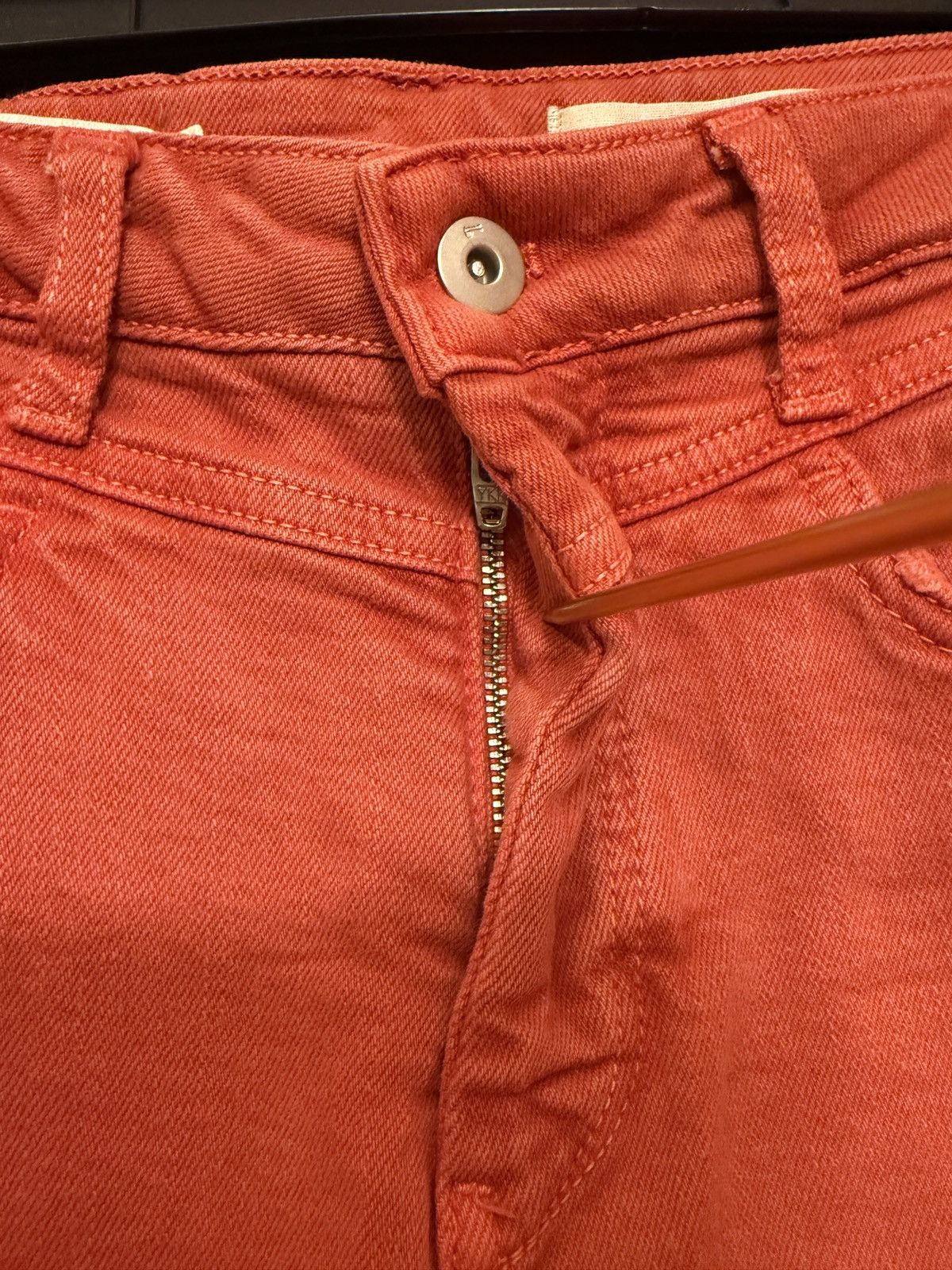 Anthropologie Anthropologie Pilcro Straight Red Orange Distressed Jeans 2 Size 27" / US 4 / IT 40 - 3 Thumbnail