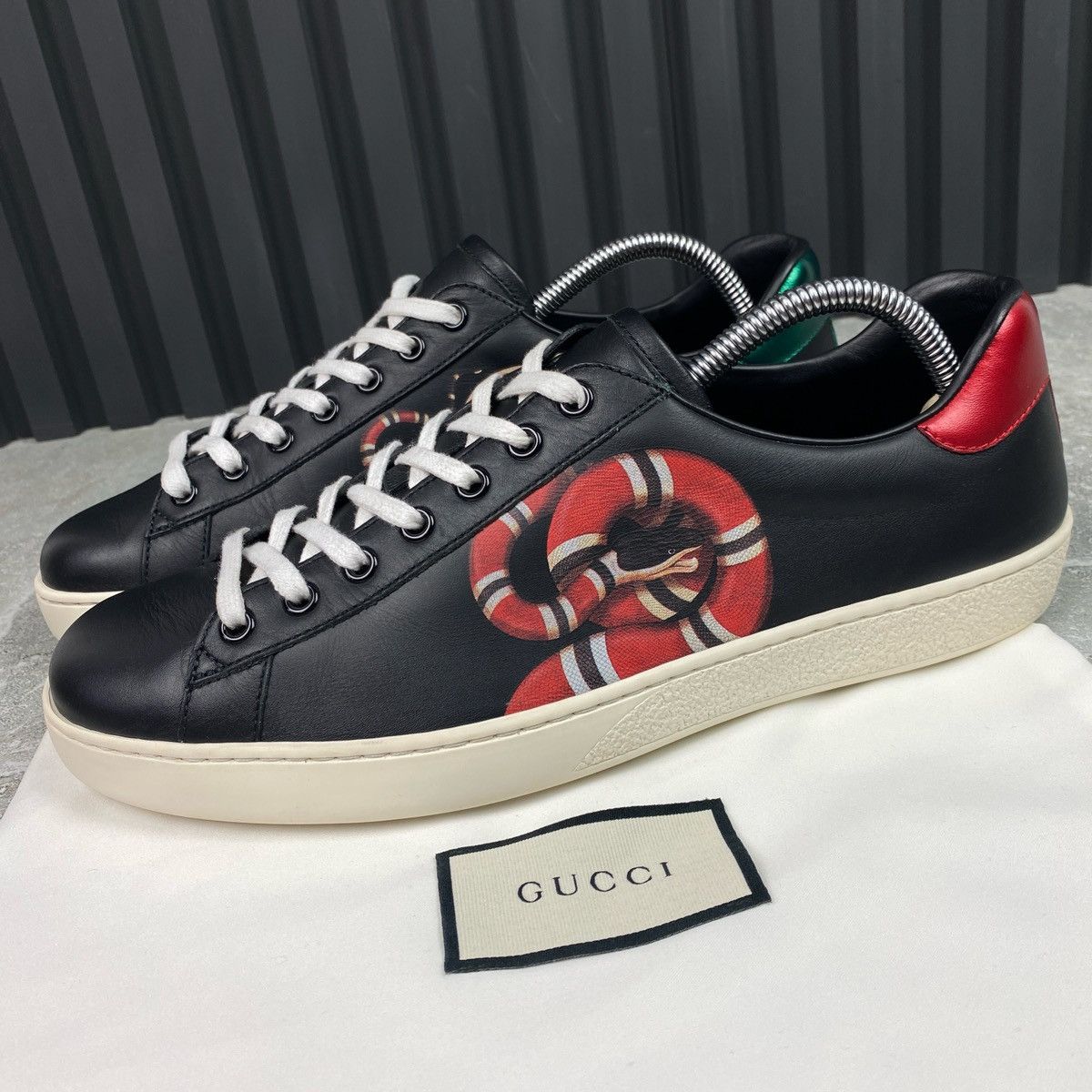 Gucci ace black snake on sale