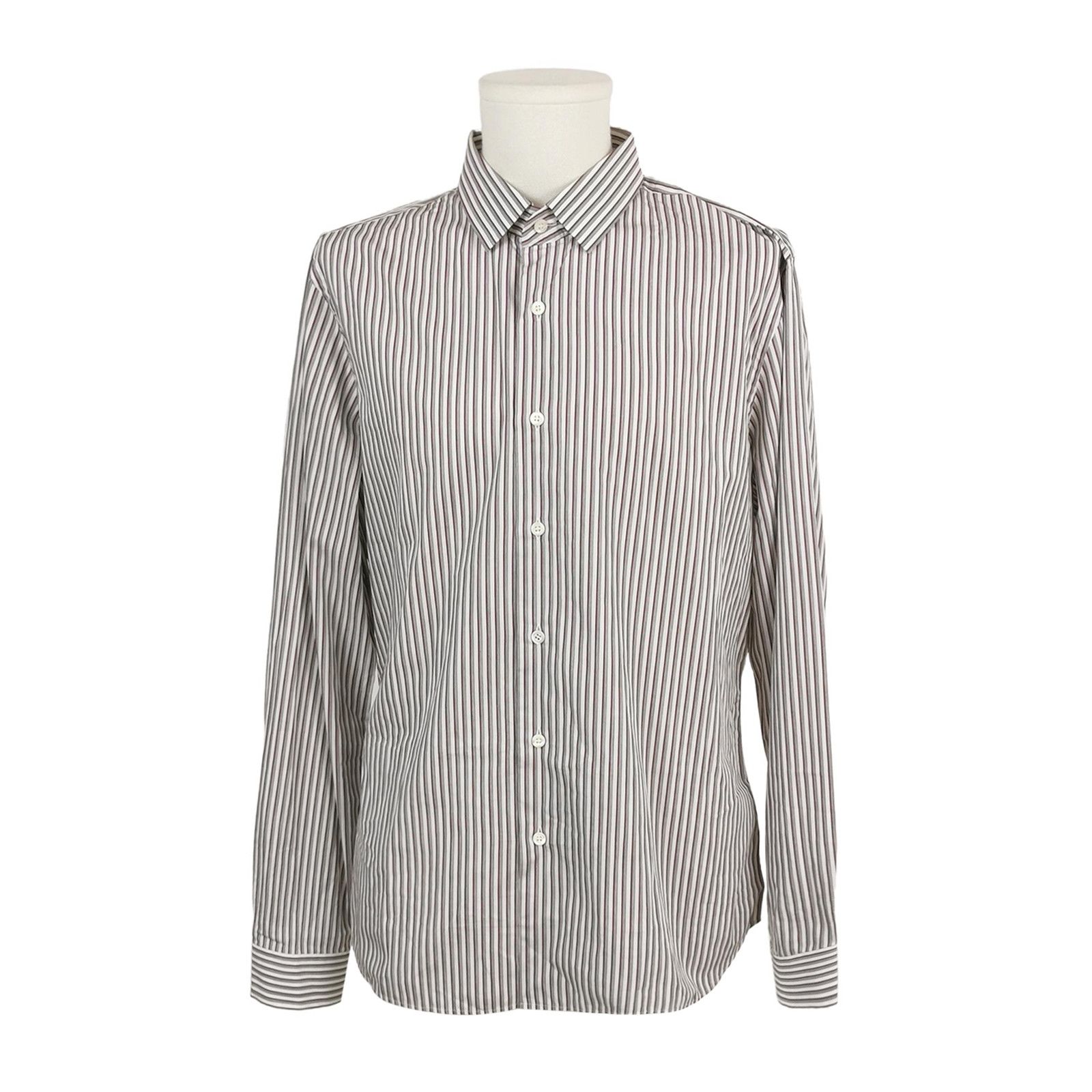 Prada Prada Cotton Striped Collared Shirt M Size US M / EU 48-50 / 2 - 1 Thumbnail