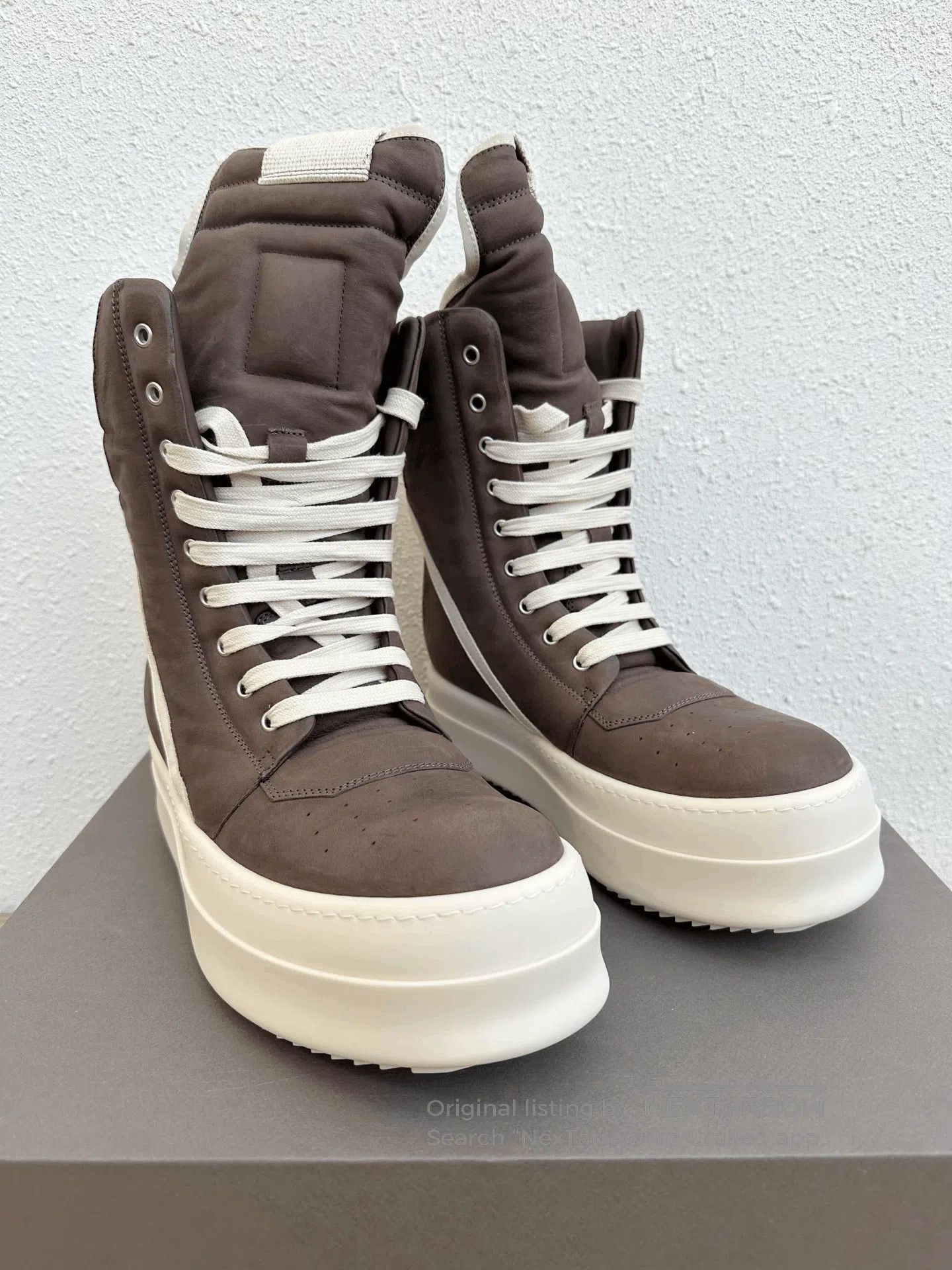 Rick Owens Rick Owens Platform Mega White Brown. Size US 9 / EU 42 - 6 Thumbnail