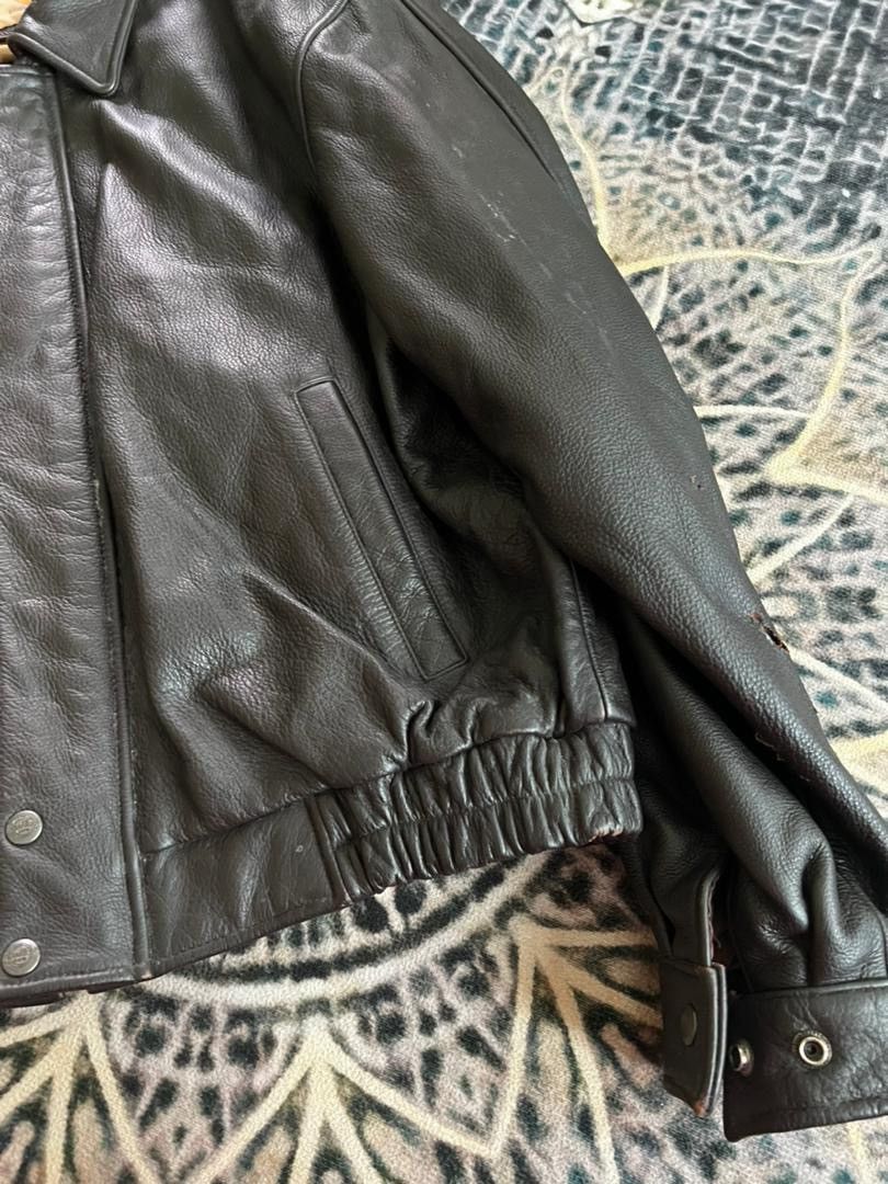 Hard Rock Cafe Vintage 90s Hard Rock Cafe London Leather Jacket Size US L / EU 52-54 / 3 - 11 Thumbnail