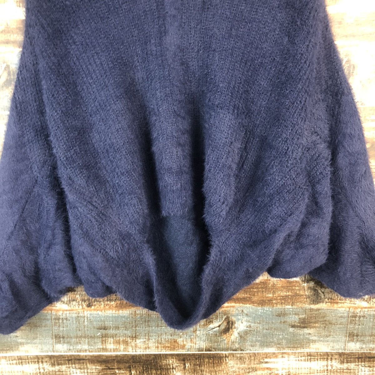 Japanese Brand DL Silent Worth fur shaggy mohair Black Knitwear #C363 Size M / US 6-8 / IT 42-44 - 6 Thumbnail