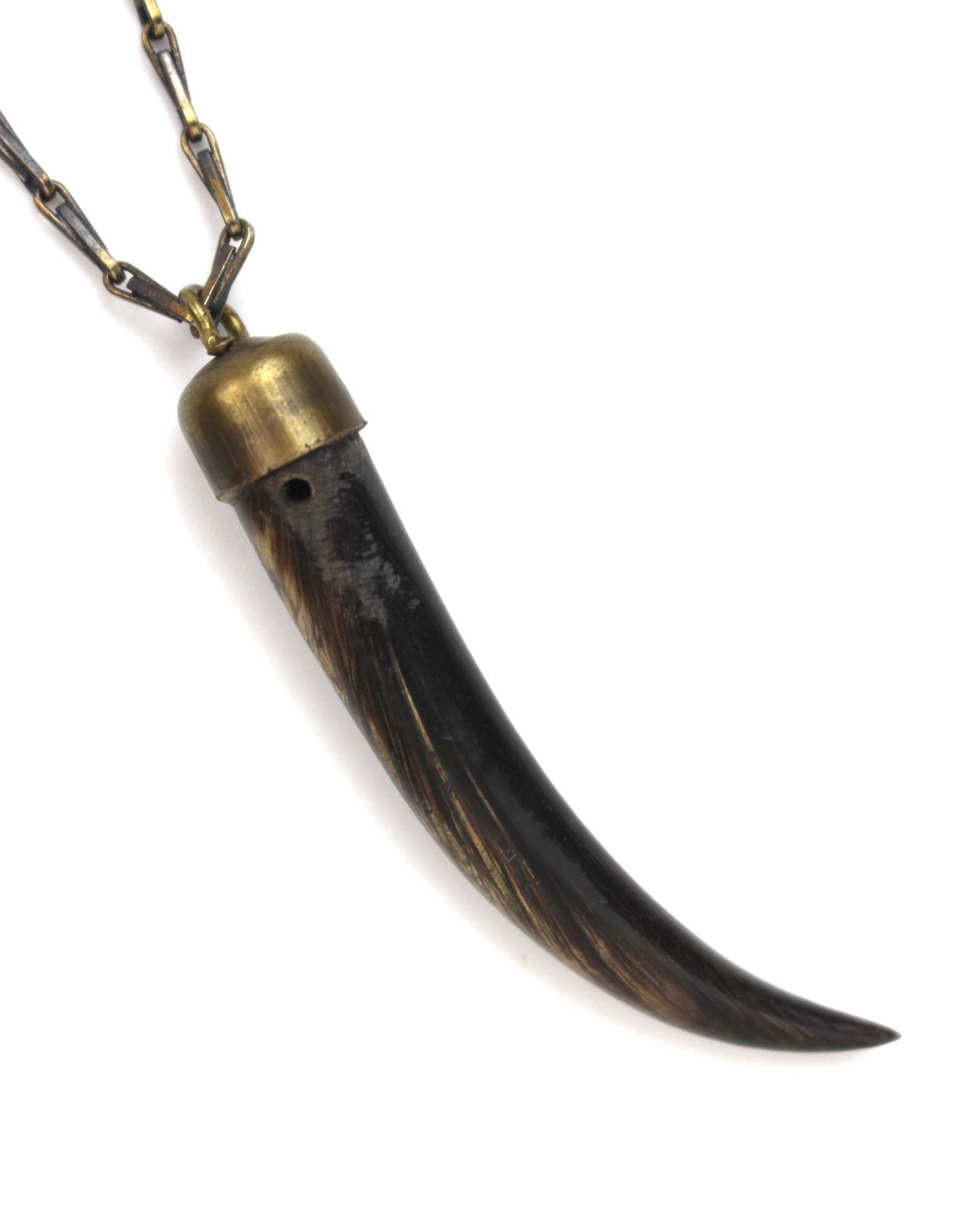 If Six Was Nine 2000S JAPANESE MADE DARK HORN BRASS CAP TALISMAN NECKLACE Size ONE SIZE - 4 Thumbnail