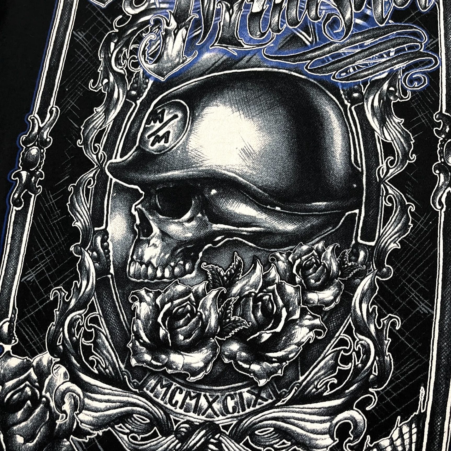 Metal Mulisha VINTAGE Metal Mulisha Shirt Womens M Black Skull Roses Grunge Emo Cyber Punk Shirt Size M / US 6-8 / IT 42-44 - 2 Thumbnail