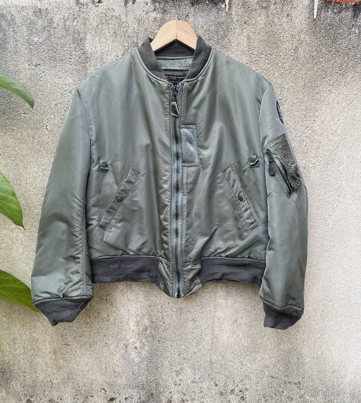 Vintage Vintage 80s USAF Bomber Jacket Ma-1 Olive Green Jacket | Grailed