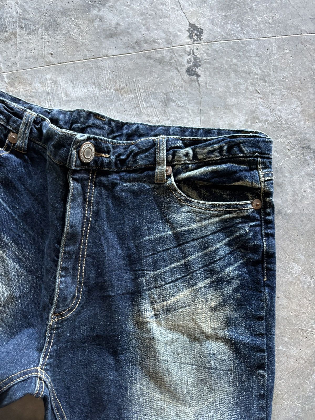 If Six Was Nine SU PU RE flare japanese jeans sick faded whiskered goth punk Size US 34 / EU 50 - 7 Thumbnail