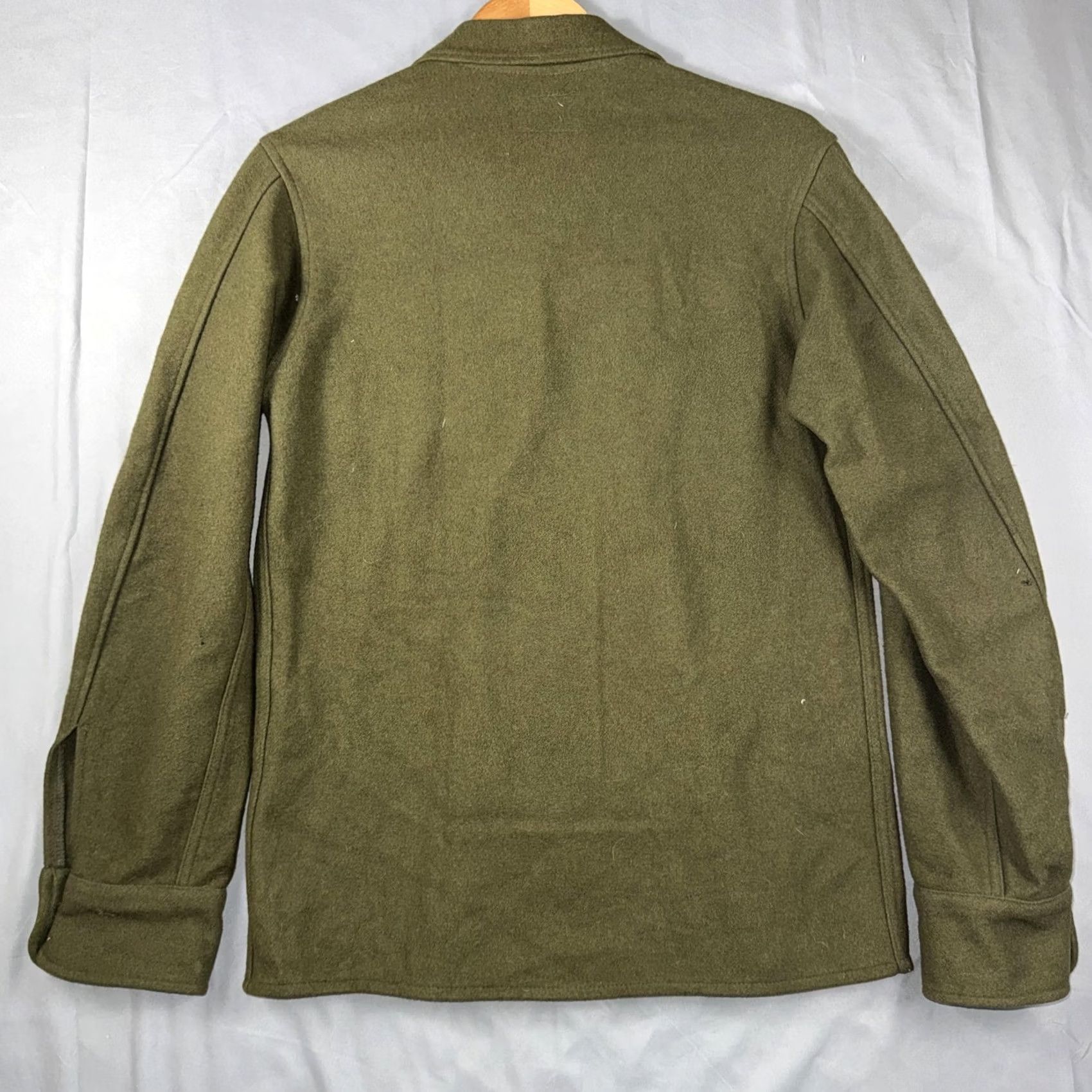 Olive VINTAGE Dale Fashions Shirt Mens Small Olive Wool Cold Weather Field Military Size US S / EU 44-46 / 1 - 2 Thumbnail