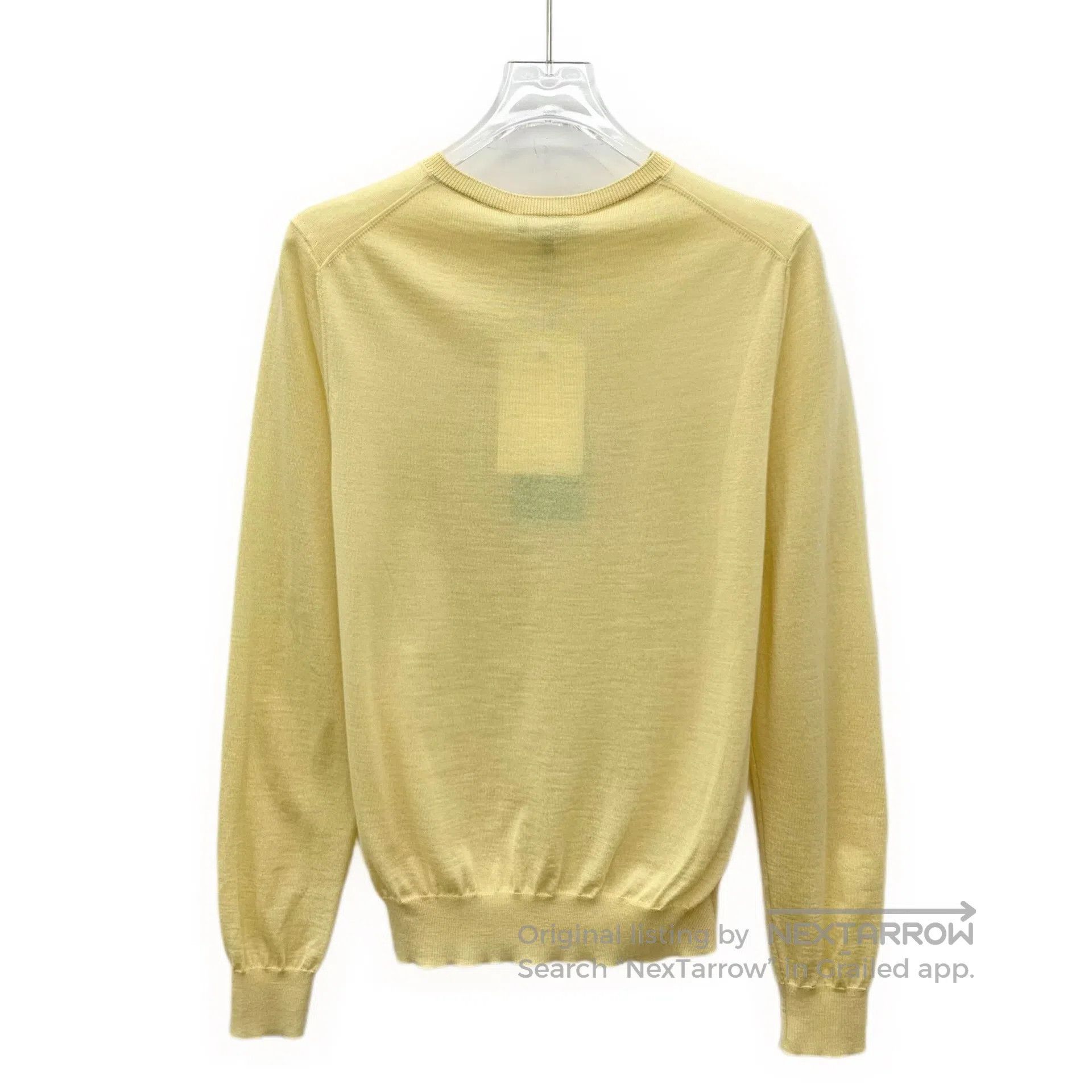 Loro Piana LORO PIANA Yellow Cashmere Round Neck Single Breasted Long Size S / US 4 / IT 40 - 2 Thumbnail