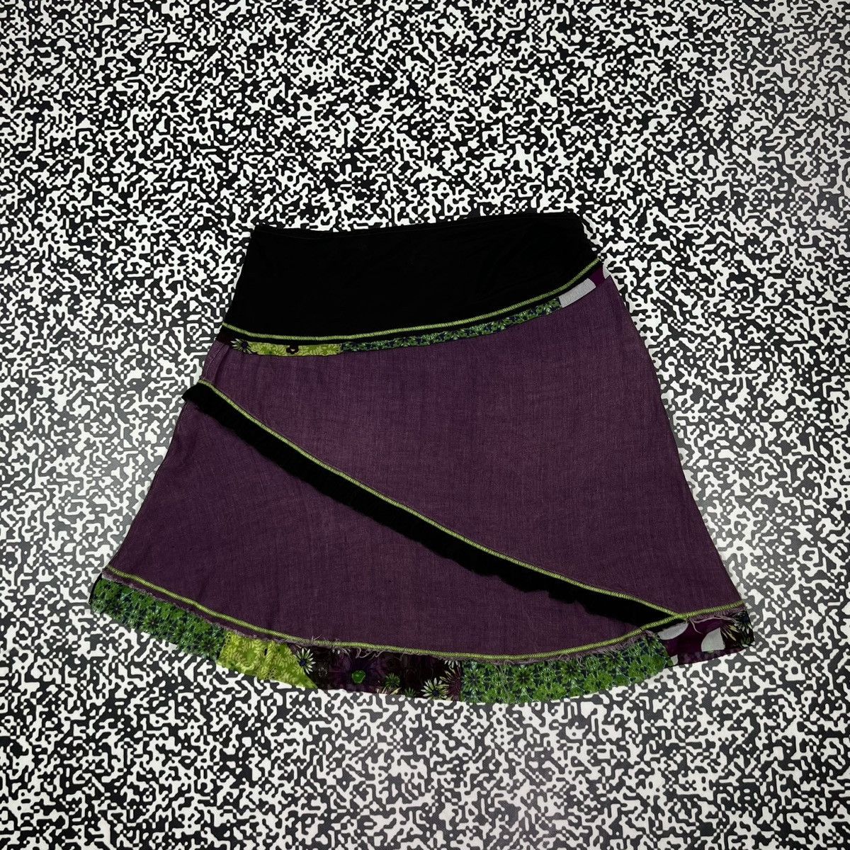 Vintage Vintage 90s Roberto Naldi Linen Retro Style Italy Midi Skirt Size 29" - 3 Thumbnail