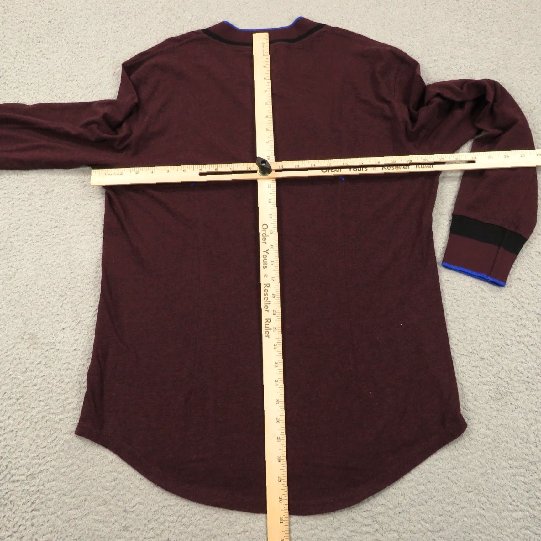 Vintage Kit & Ace Sweater Mens Large Cashmere Blend Burgundy Pullover Long Sleeve Shirt Size US L / EU 52-54 / 3 - 7 Thumbnail