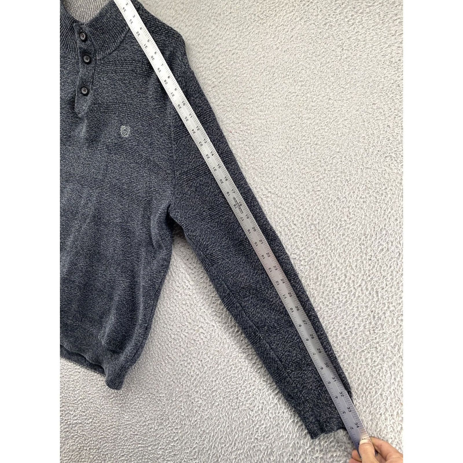 Chaps Chaps Mens Blue Stripe Knit 1/4 Button Cotton Pullover Sweater In Size L Golf Shirt Mens Pullover Knit Pattern Solid 1/4 Zip Fall Winter Size US L / EU 52-54 / 3 - 7 Thumbnail