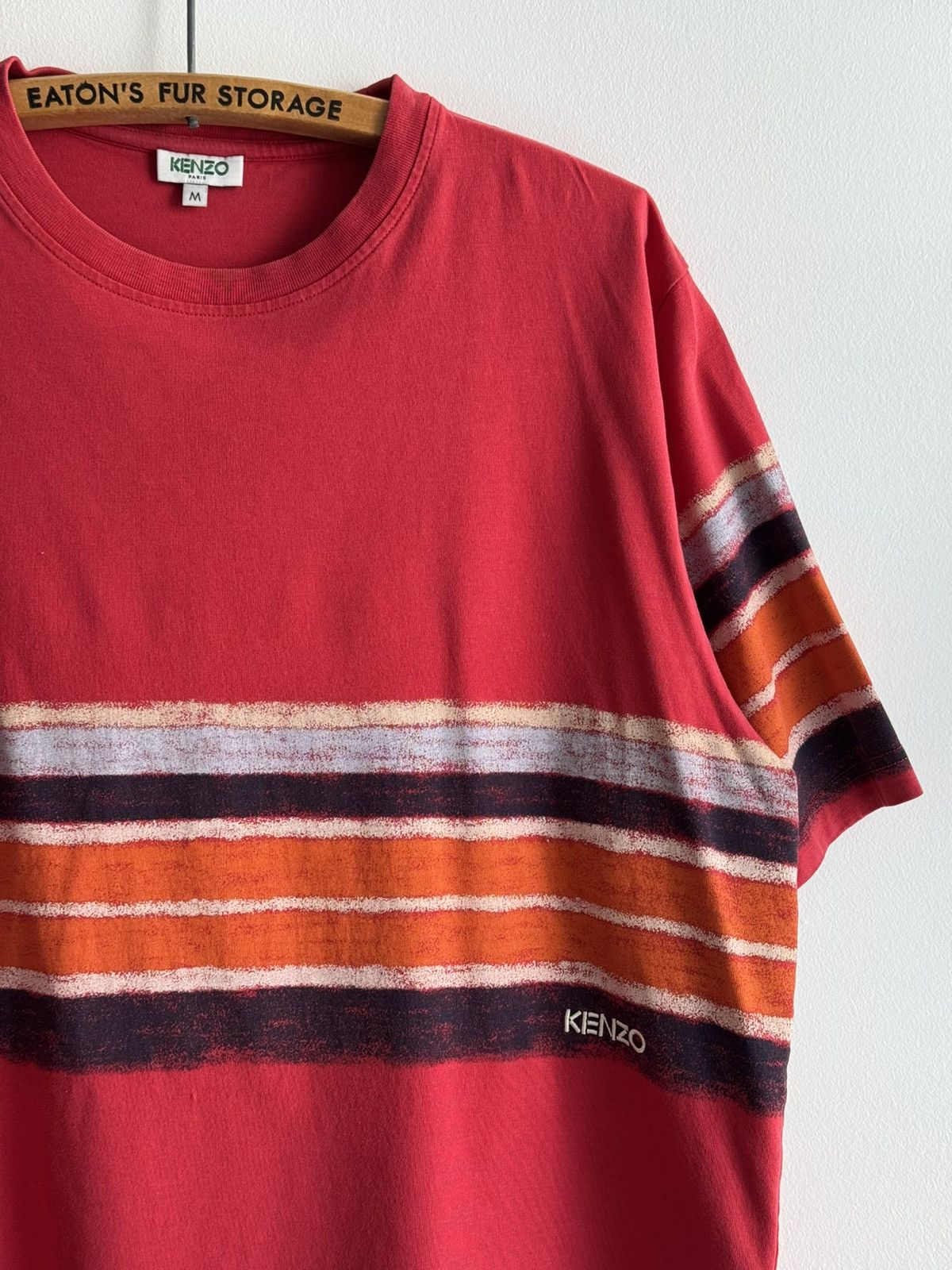 Kenzo Kenzo Striped Crew Neck Shirt Bold Red Size US M / EU 48-50 / 2 - 1 Thumbnail