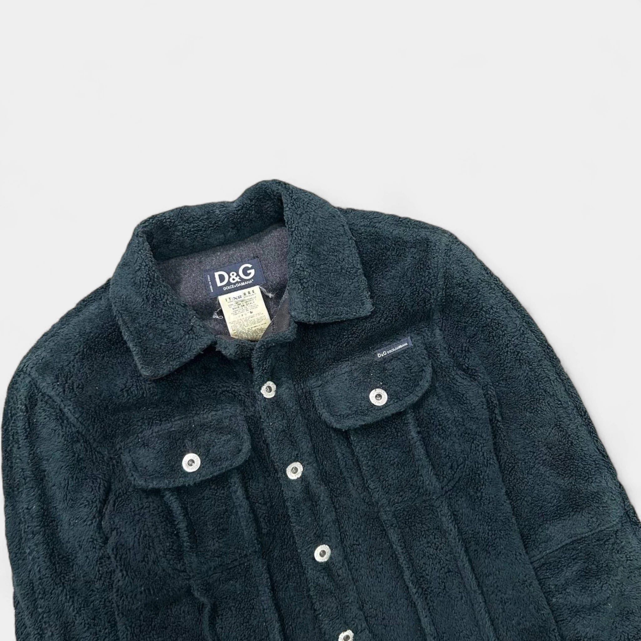 Dolce & Gabbana Dolce & Gabbana Towel Texture Dark Turquoise Fur Jackets Size S / US 4 / IT 40 - 2 Thumbnail