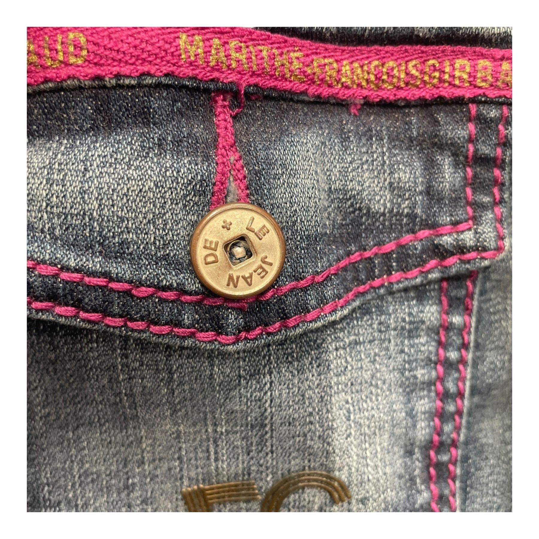 Marithe + Francois Girbaud Archive Logo Cropped Denim Jacket Size US L / EU 52-54 / 3 - 3 Thumbnail