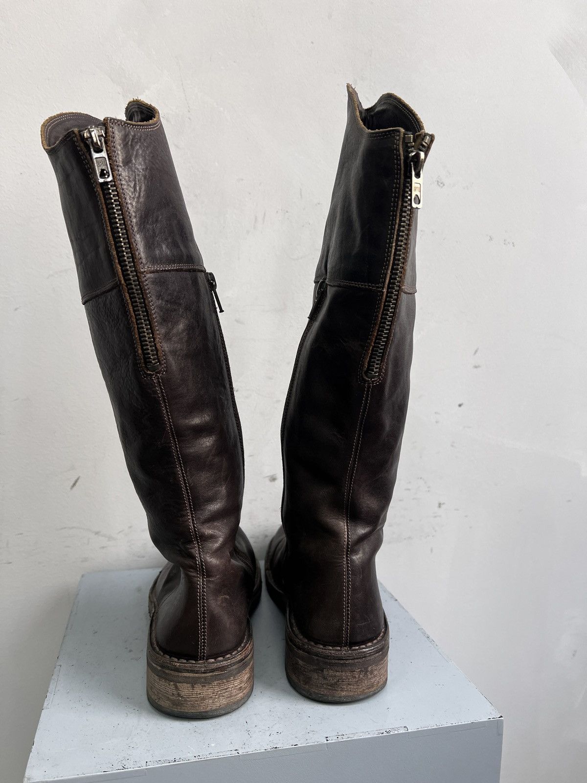 A.S.98 High long leather boots front zip Guidi style boots y2k Size US 8.5 / IT 38.5 - 9 Thumbnail