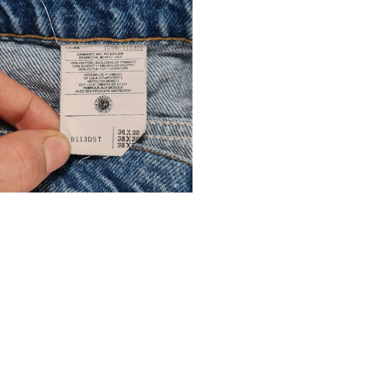 Carhartt VINTAGE Carhartt Jeans Mens W38 L30 Relaxed Fit Tapered 90s Denim B113DST Size US 38 / EU 54 - 9 Thumbnail