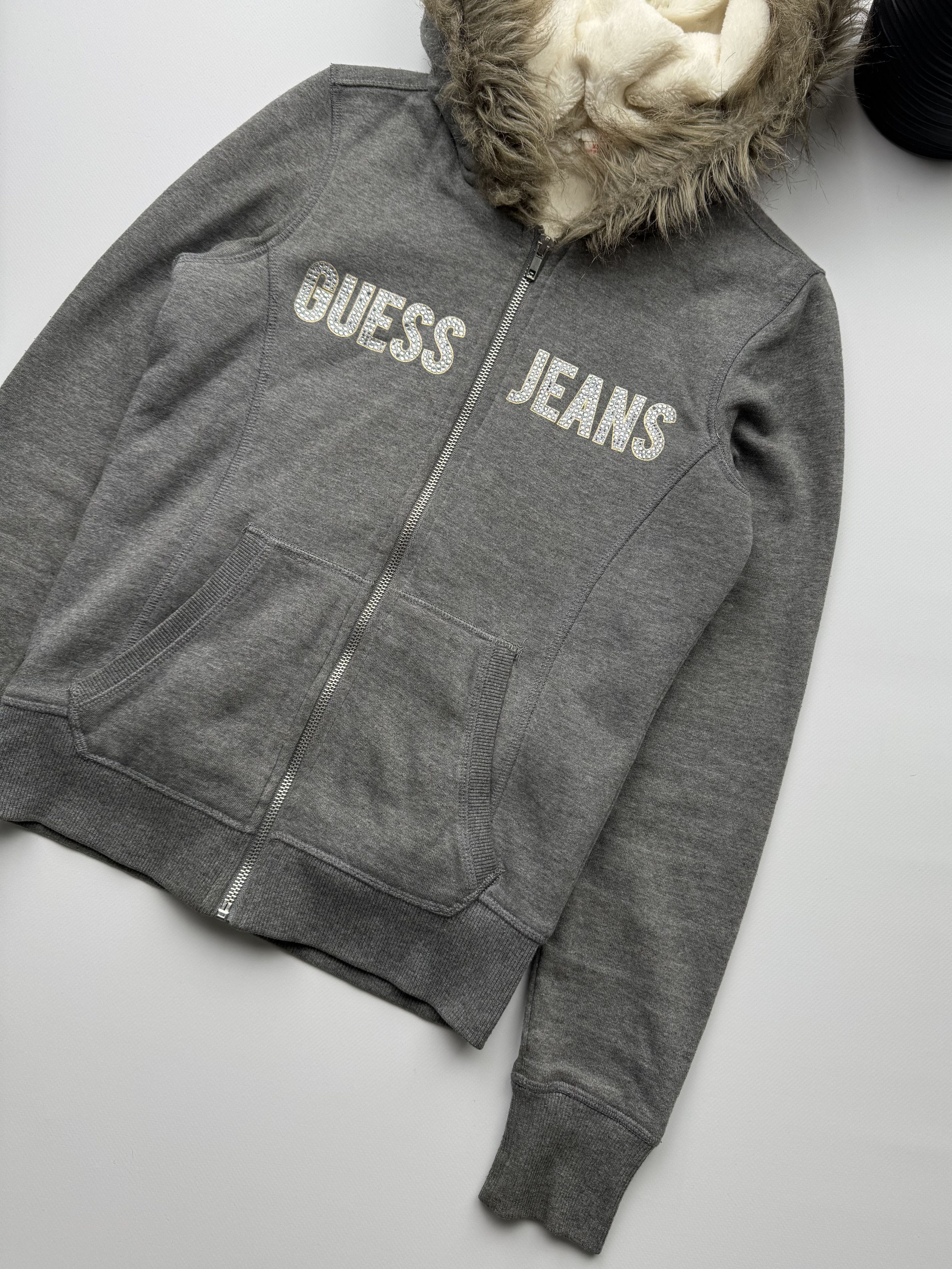 Guess Guess Vintage Hoodie With Faux Fur Details (516) Size XS / US 0-2 / IT 36-38 - 3 Thumbnail