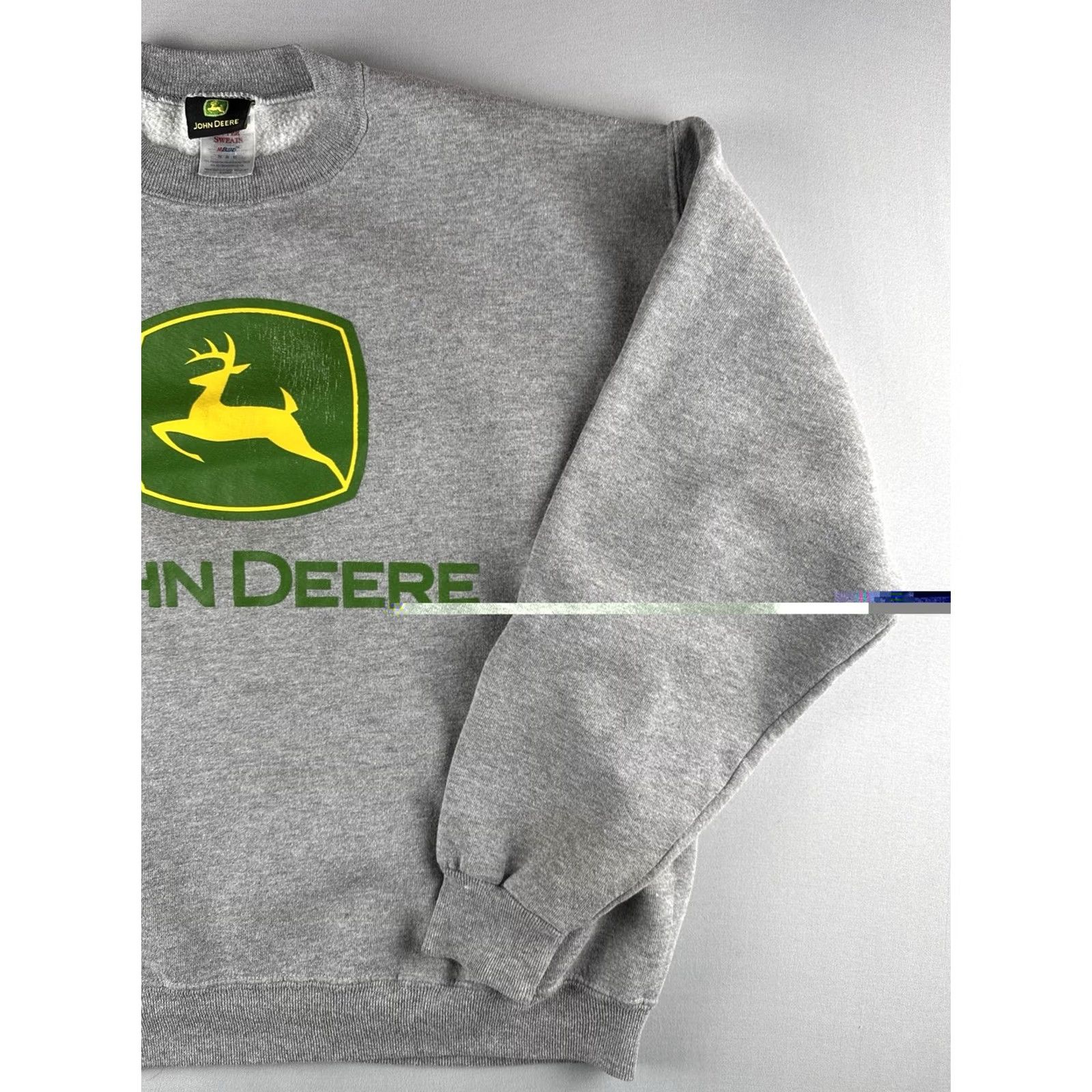 Jerzees VINTAGE John Deere Logo Sweatshirt Heather Gray Y2K Jerzees Size M Mens Size US M / EU 48-50 / 2 - 3 Thumbnail
