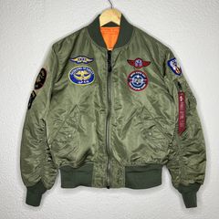 YL ~Men's ALPHA INDUSTRIES MA-1 Top Gun Flight Jacket Bomber RARE