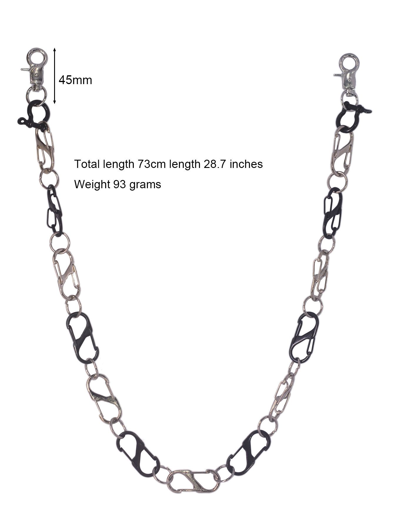 Japanese Brand × Jewelry 29-Inch Two-Tone Black Silver Pants Wallet Chain Size ONE SIZE - 2 Thumbnail