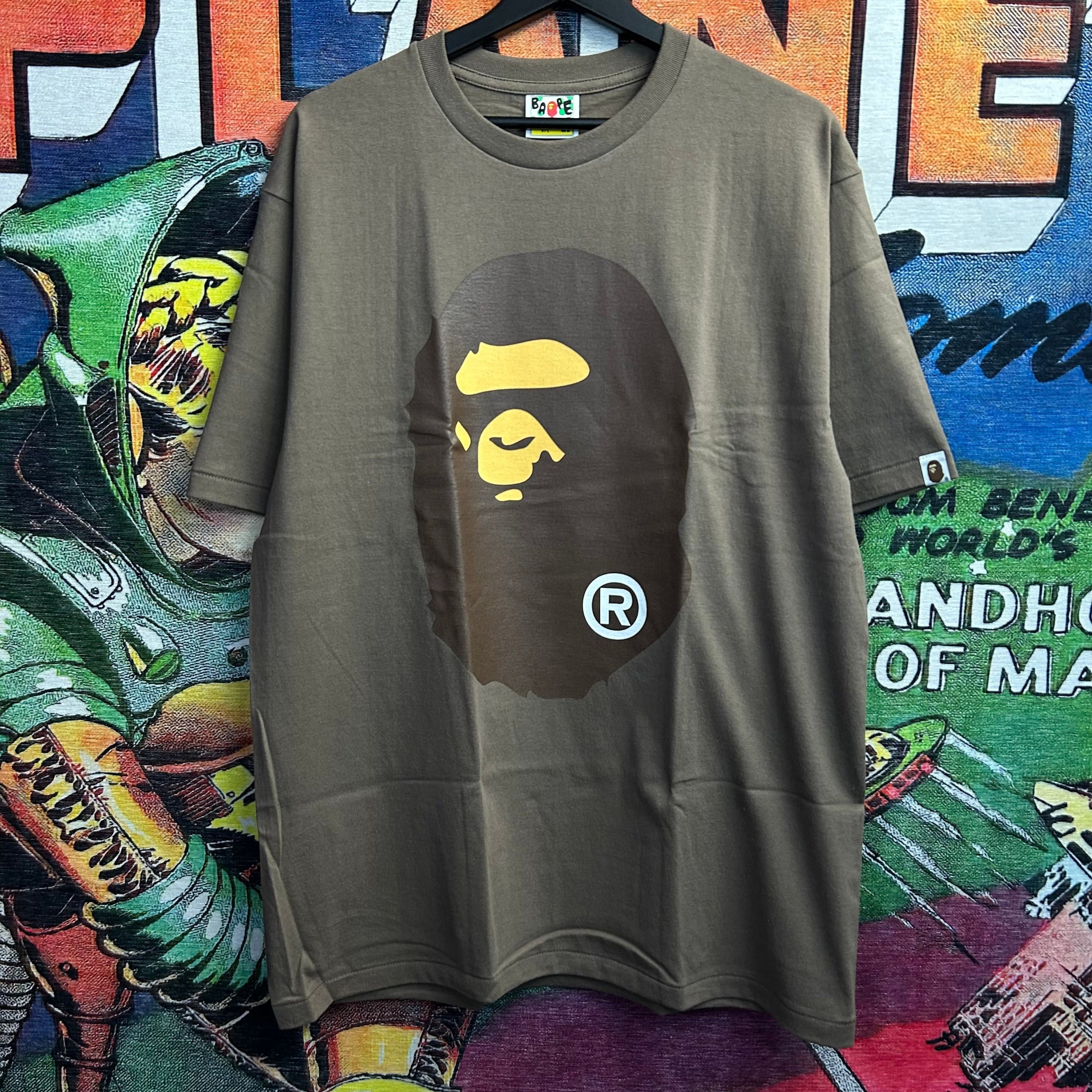 image of Bape Ape Head Brown Tee Size Xl, Men's