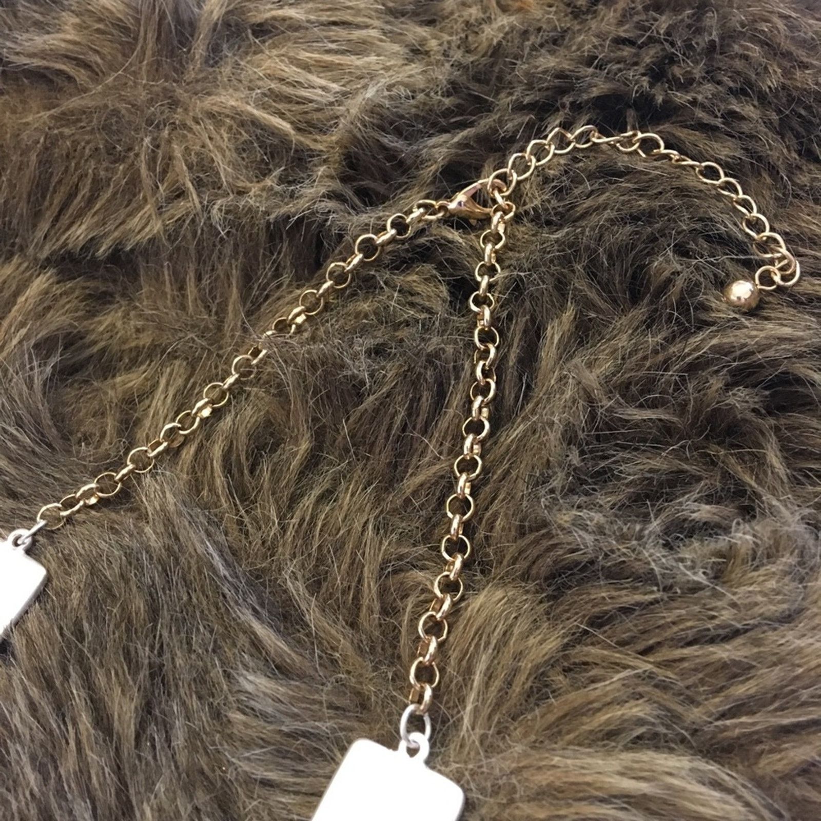 Kenneth Cole Kenneth Cole matte silver & gold link necklace Size ONE SIZE - 9 Thumbnail