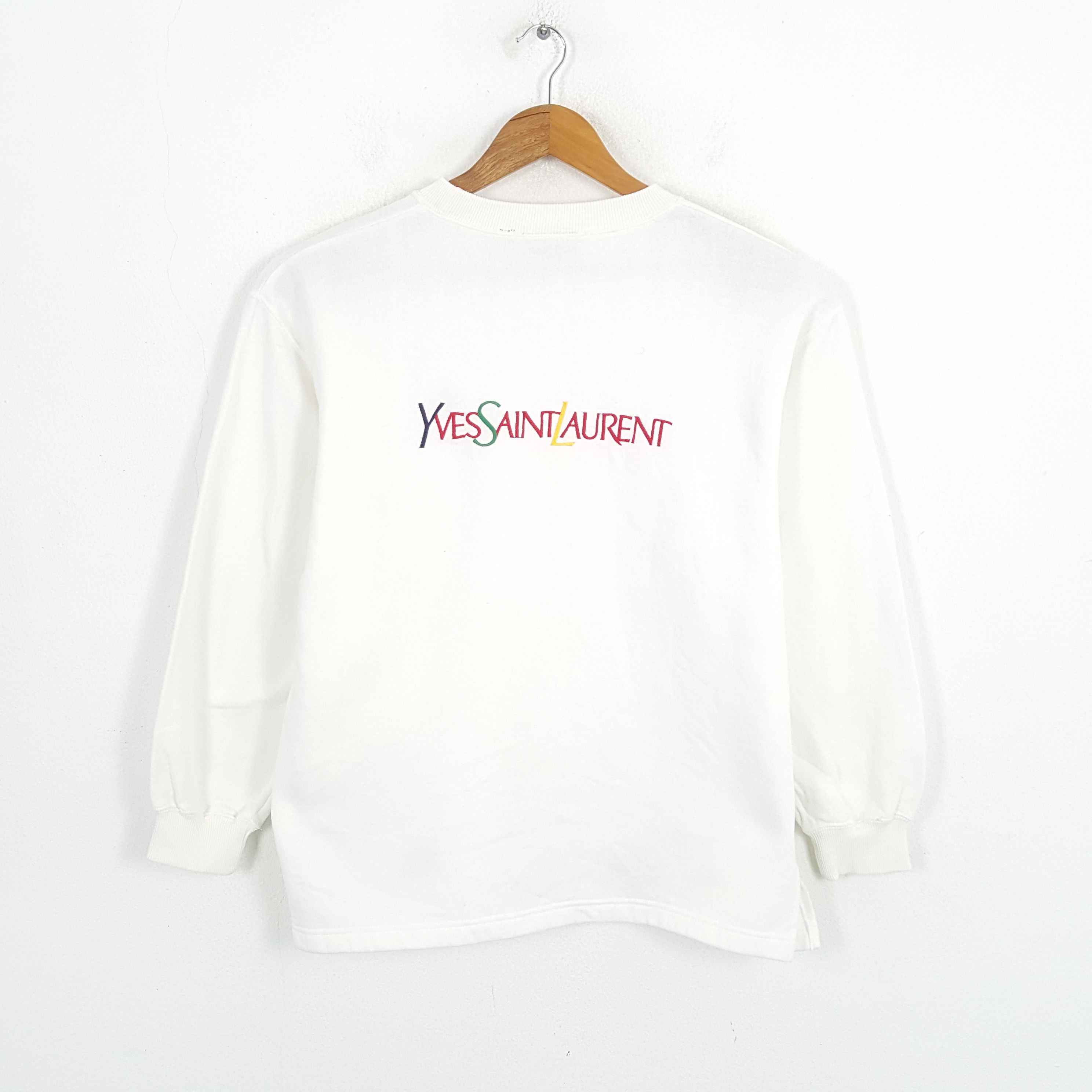 Vintage × Yves Saint Laurent Vintage YVES SAINT LAURENT Italian Fashion Brand Sweatshirt Size US L / EU 52-54 / 3 - 1 Thumbnail