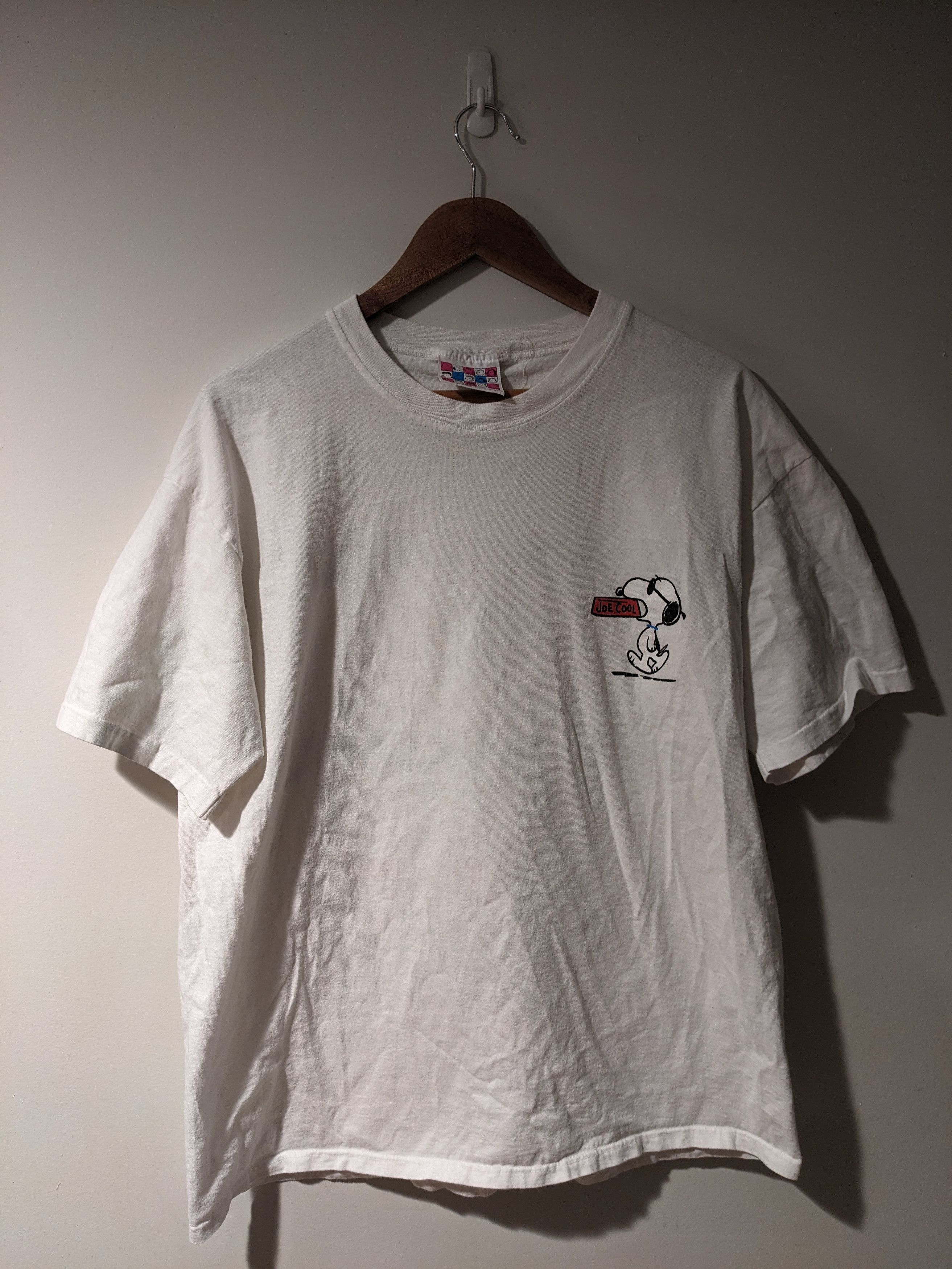 Peanuts × Vintage Vintage 90s Snoopy Joe Cool Peanuts Work Hard Play T-Shirt Size US L / EU 52-54 / 3 - 4 Thumbnail