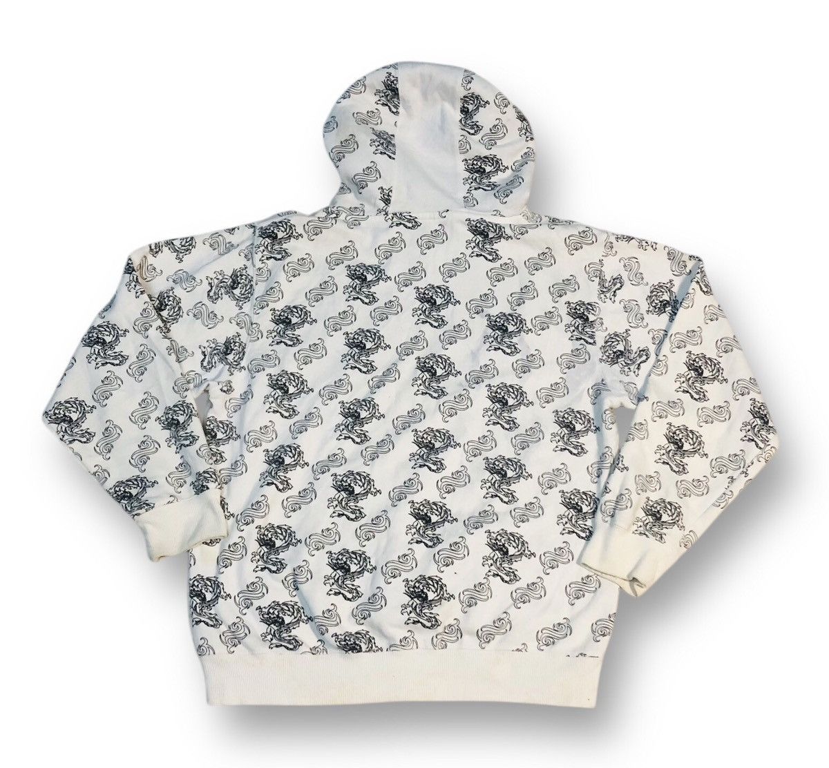 Japanese Brand Silver Point Dragon Design Hoodie (4) Size US M / EU 48-50 / 2 - 2 Thumbnail