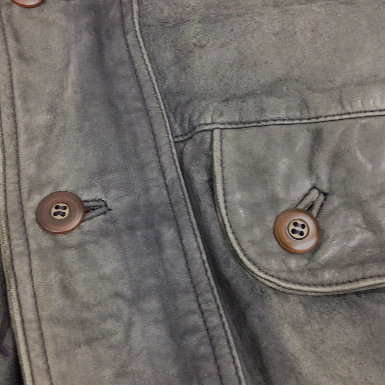 Gant Vtg Nimbus GANT Gun Metal Black Leather BOMBER Jacket Size US L / EU 52-54 / 3 - 3 Thumbnail