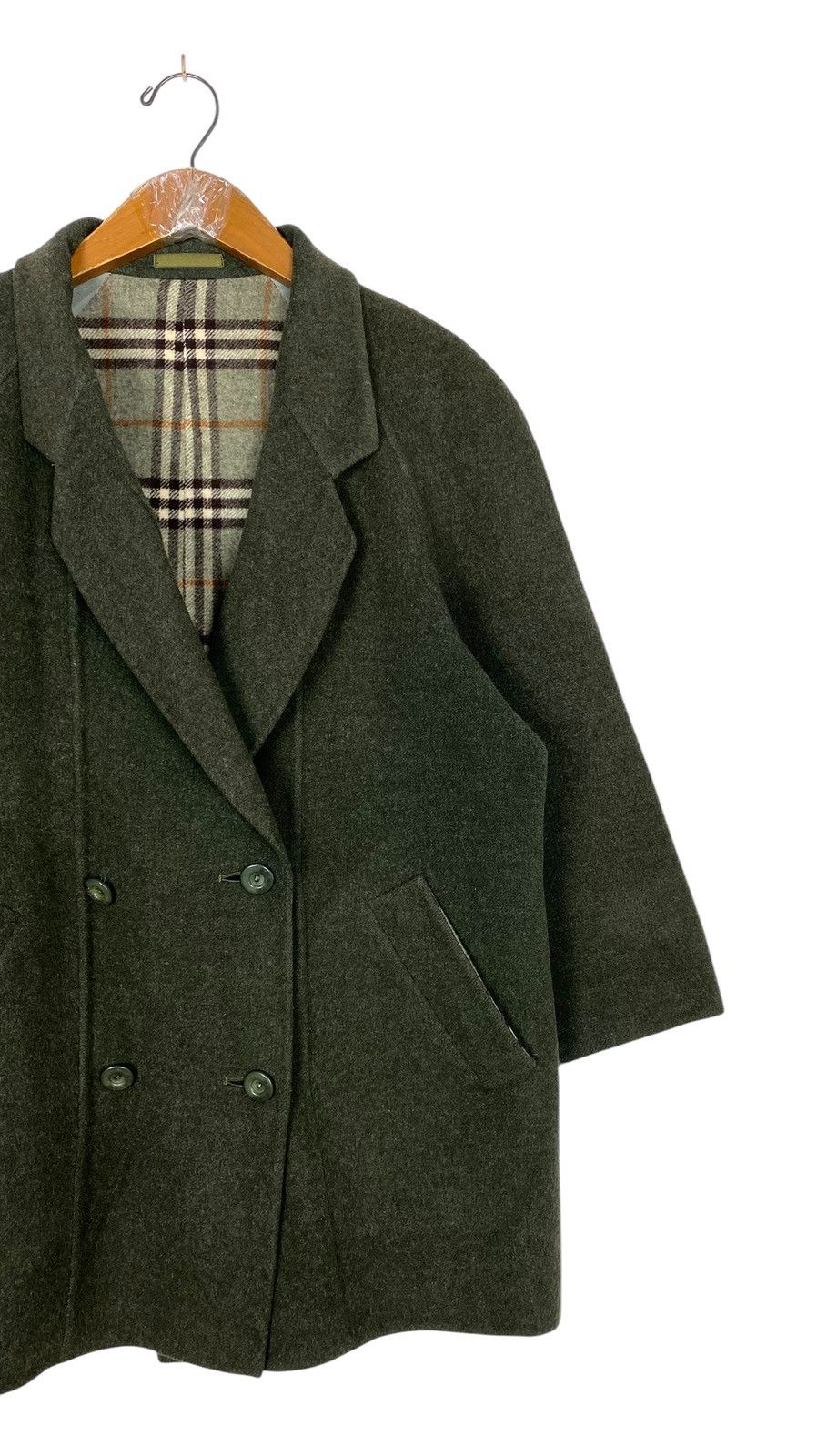 Burberry Rare‼️ Vintage Burberrys’ Nova Check Inside Wool Coat Size L / US 10 / IT 46 - 4 Thumbnail