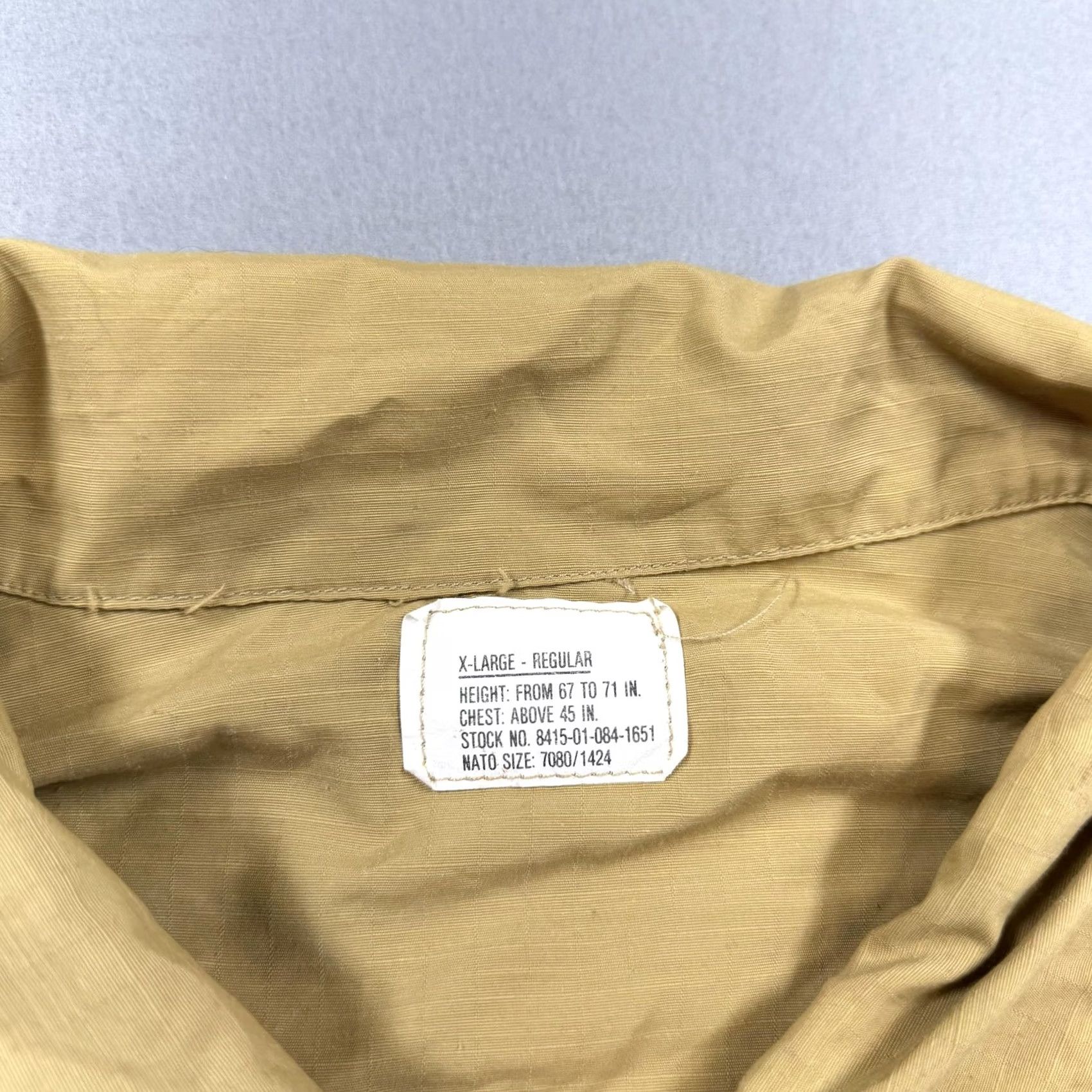 Vintage Brigade Quartermasters Coat Mens XL Beige Combat Field Military Ripstop Jacket Size US XL / EU 56 / 4 - 2 Thumbnail