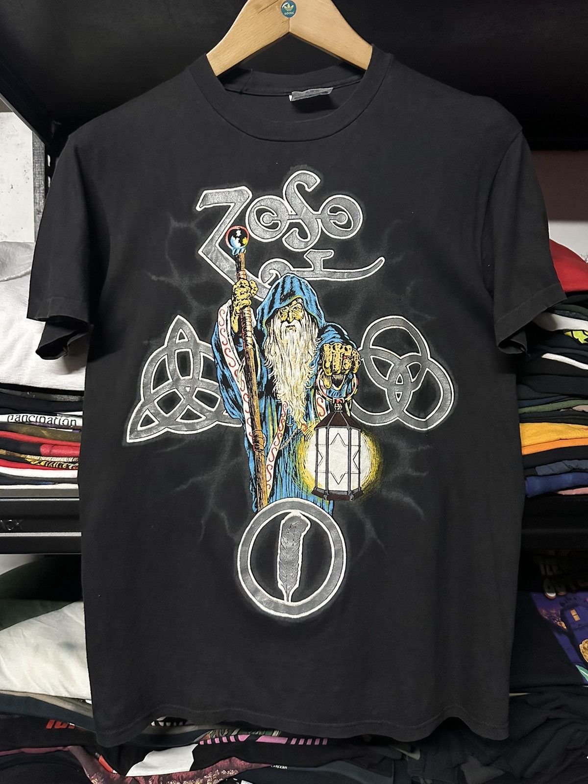 Band Tees × Vintage Vintage 80s Led Zeppelin Promo Faded Tee Size US M / EU 48-50 / 2 - 1 Thumbnail